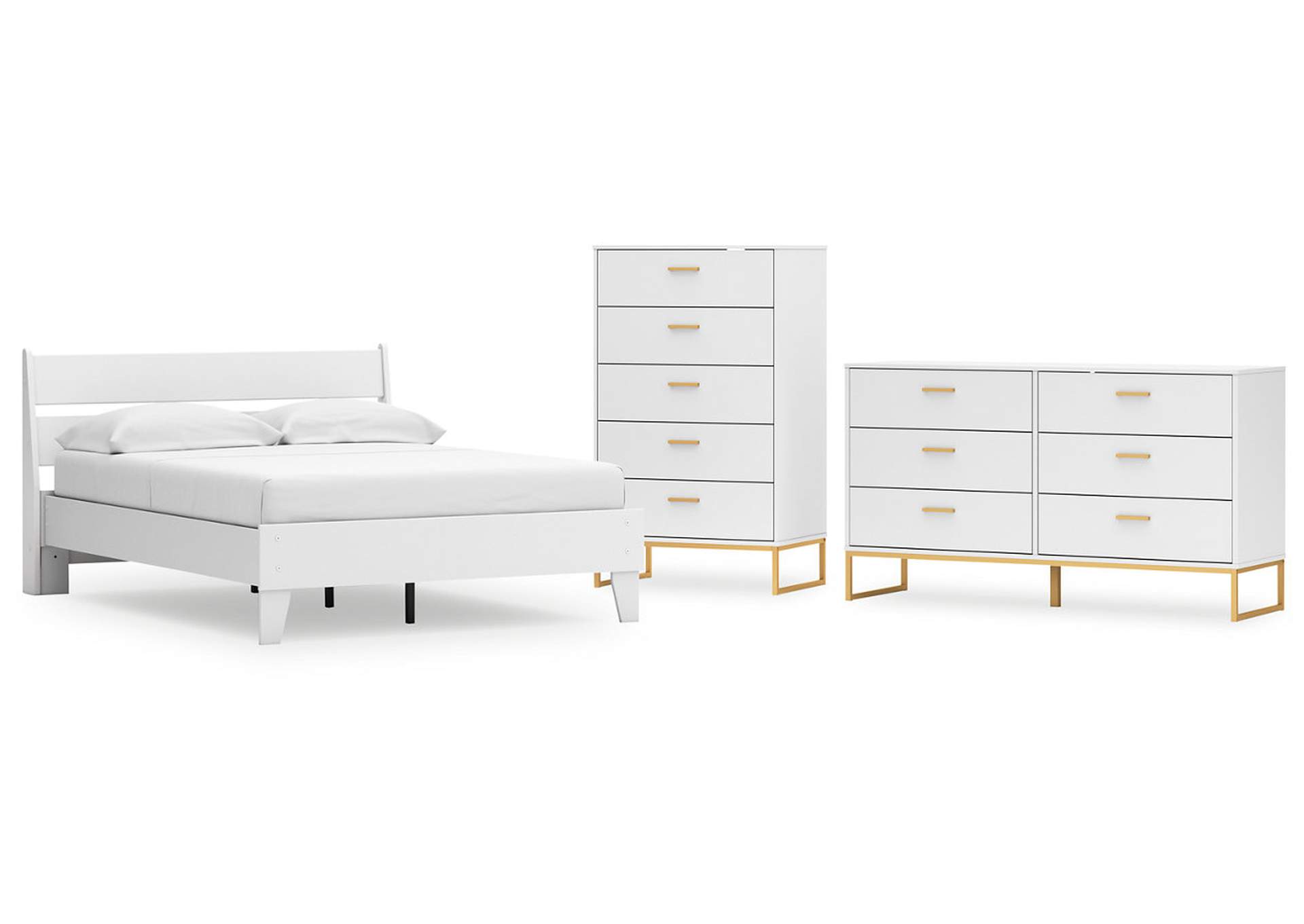 Socalle Full Panel Platform Bed with Dresser and Chest,Signature Design By Ashley