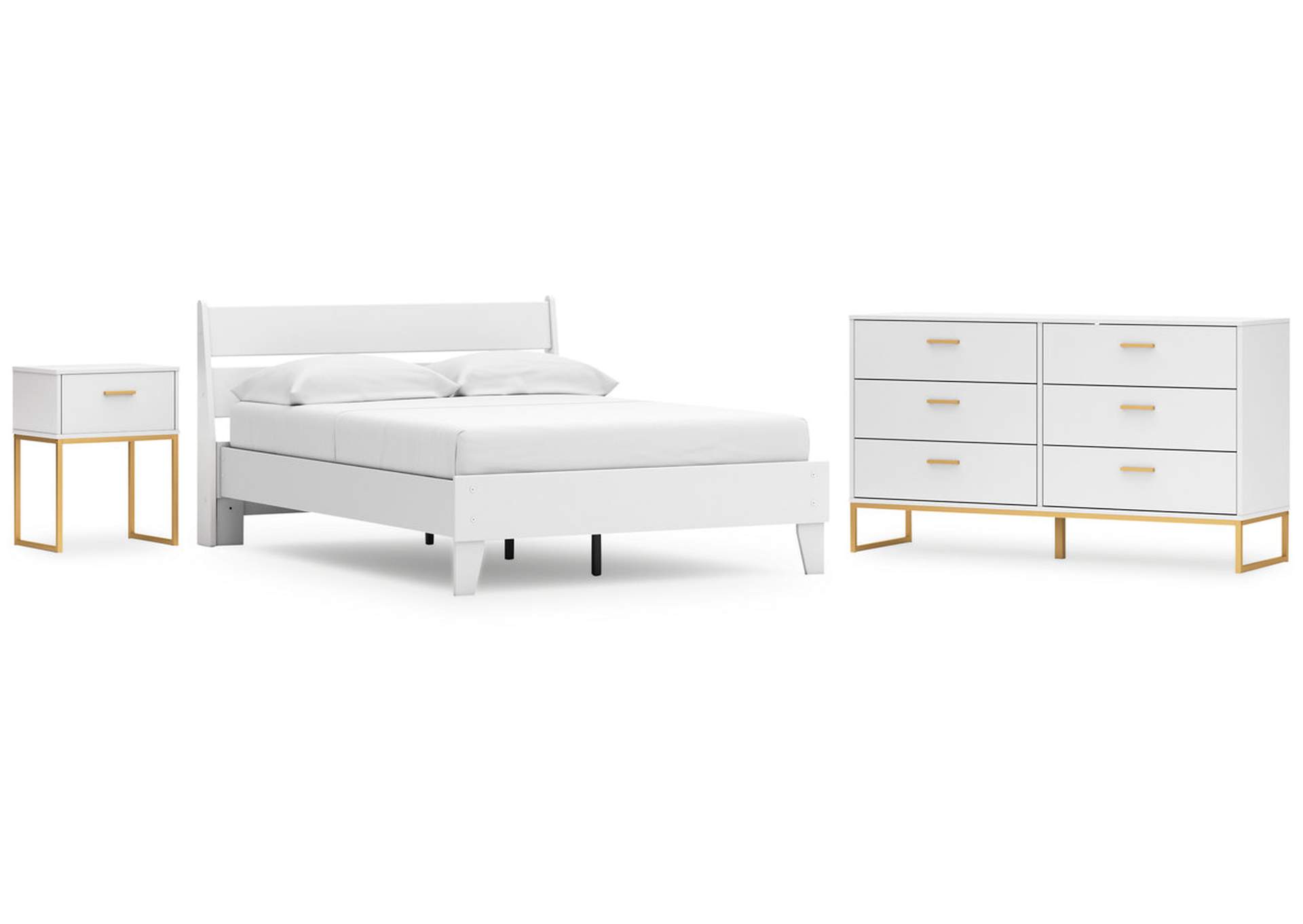 Socalle Full Panel Platform Bed with Dresser and Nightstand,Signature Design By Ashley