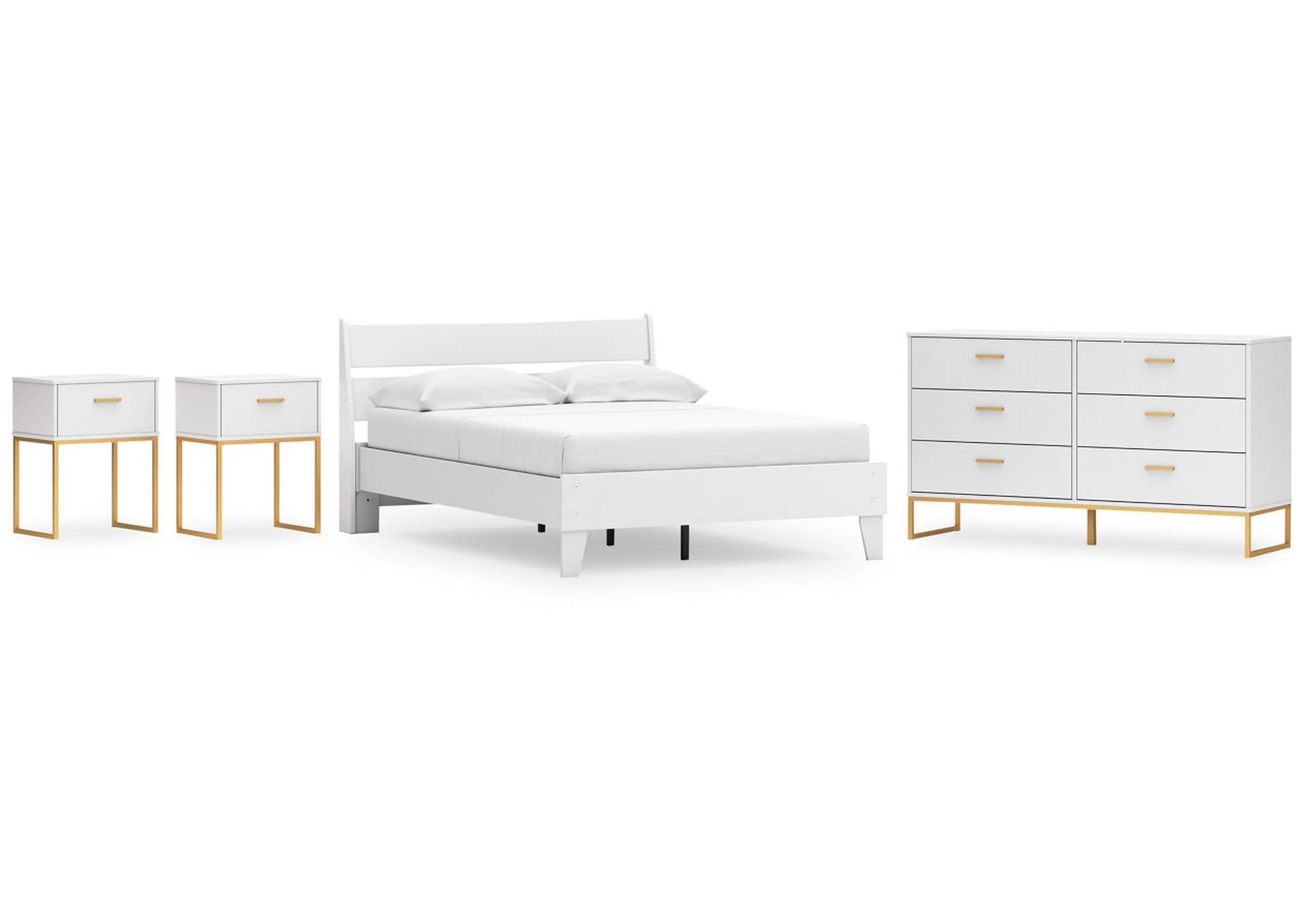 Socalle Full Panel Platform Bed with Dresser and 2 Nightstands,Signature Design By Ashley