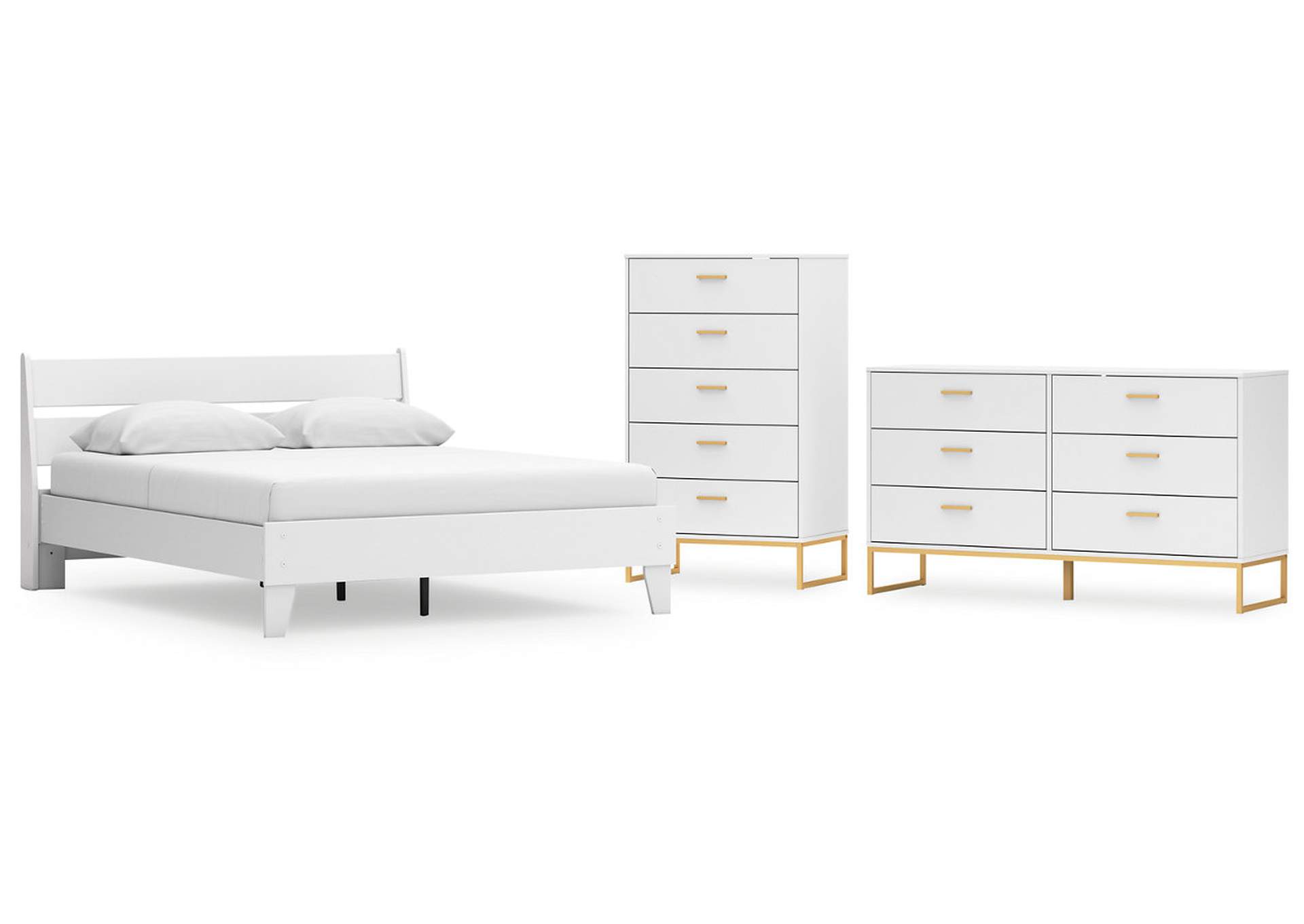 Socalle Queen Panel Platform Bed with Dresser and Chest,Signature Design By Ashley