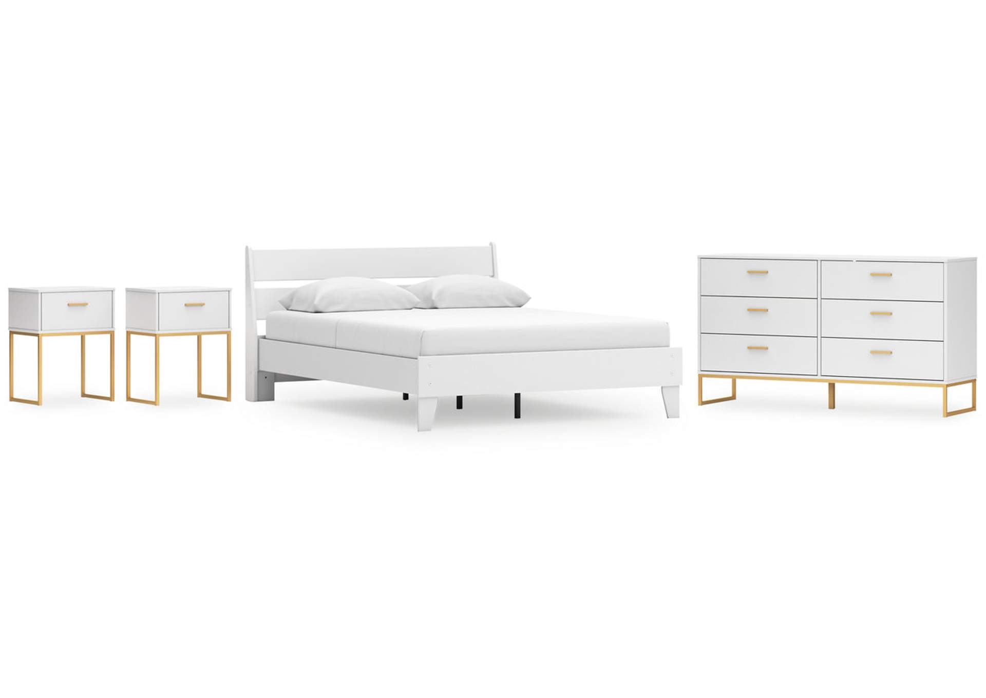 Socalle Queen Panel Platform Bed with Dresser and 2 Nightstands,Signature Design By Ashley