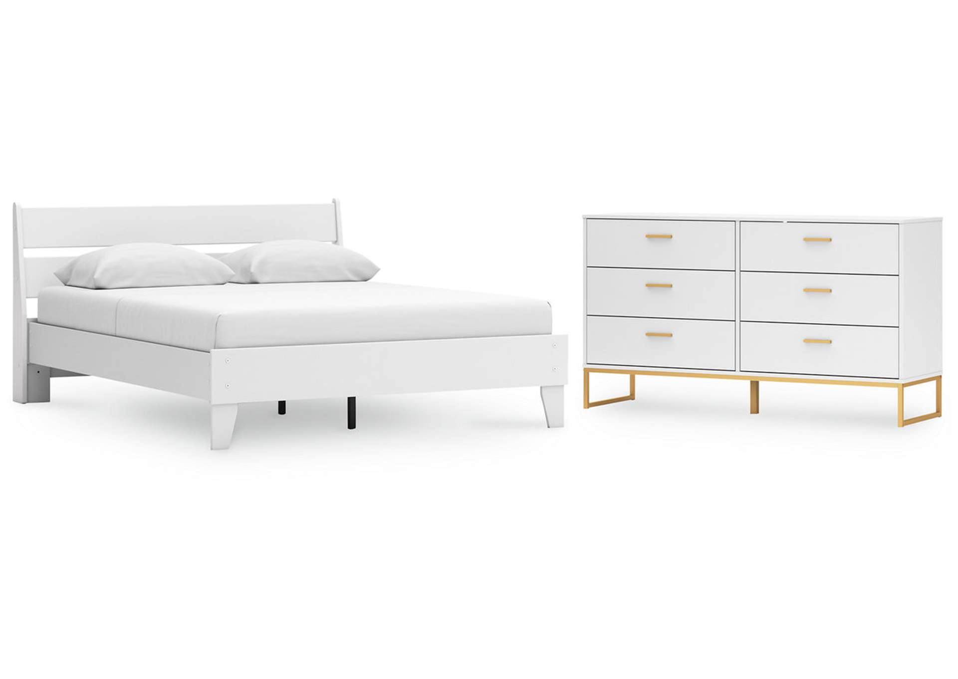 Socalle Queen Panel Platform Bed with Dresser,Signature Design By Ashley