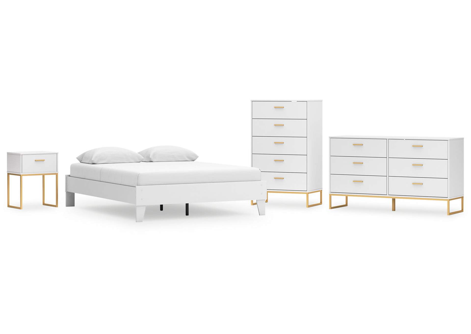 Socalle Queen Platform Bed with Dresser, Chest and Nightstand,Signature Design By Ashley