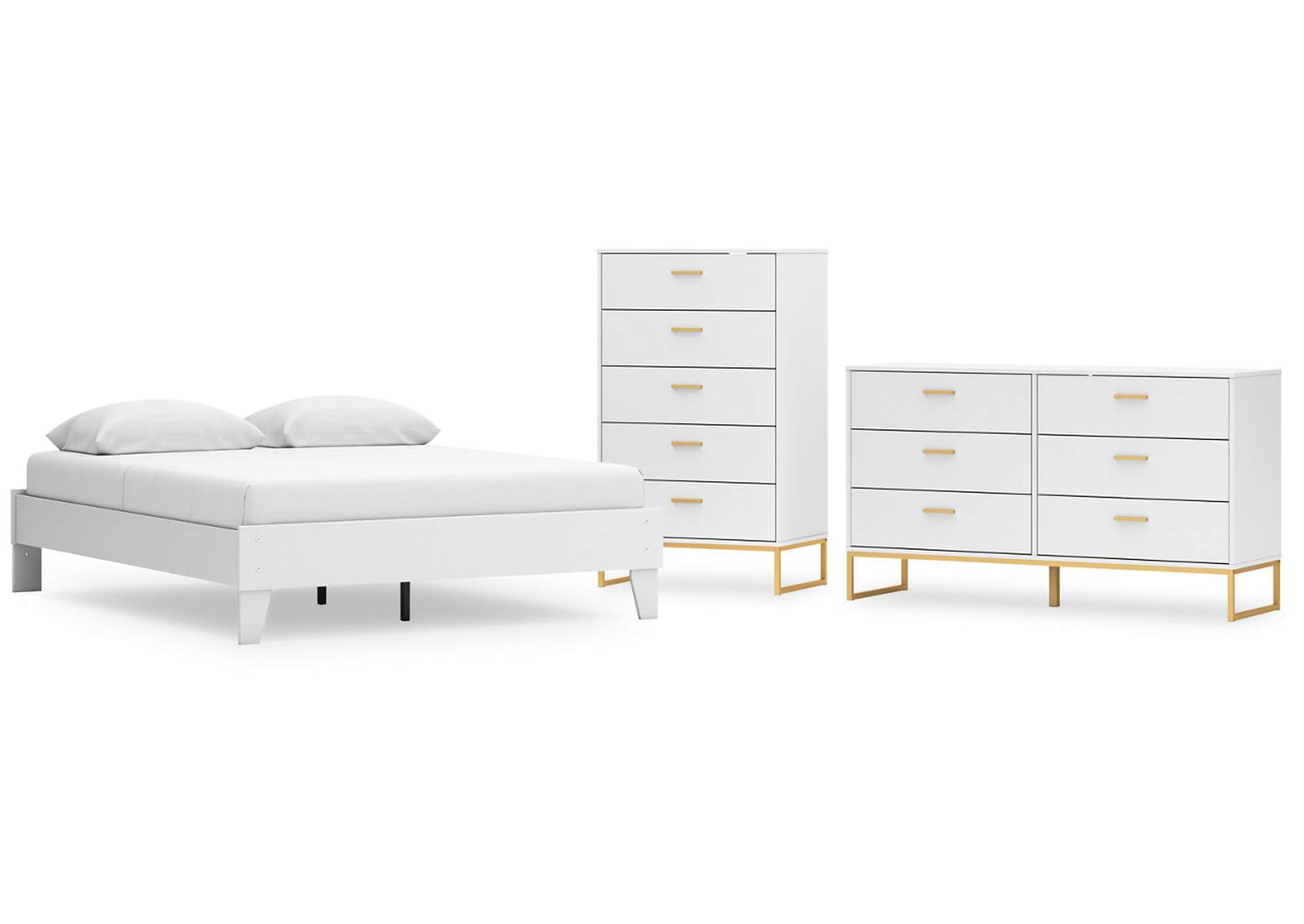 Socalle Queen Platform Bed with Dresser and Chest,Signature Design By Ashley