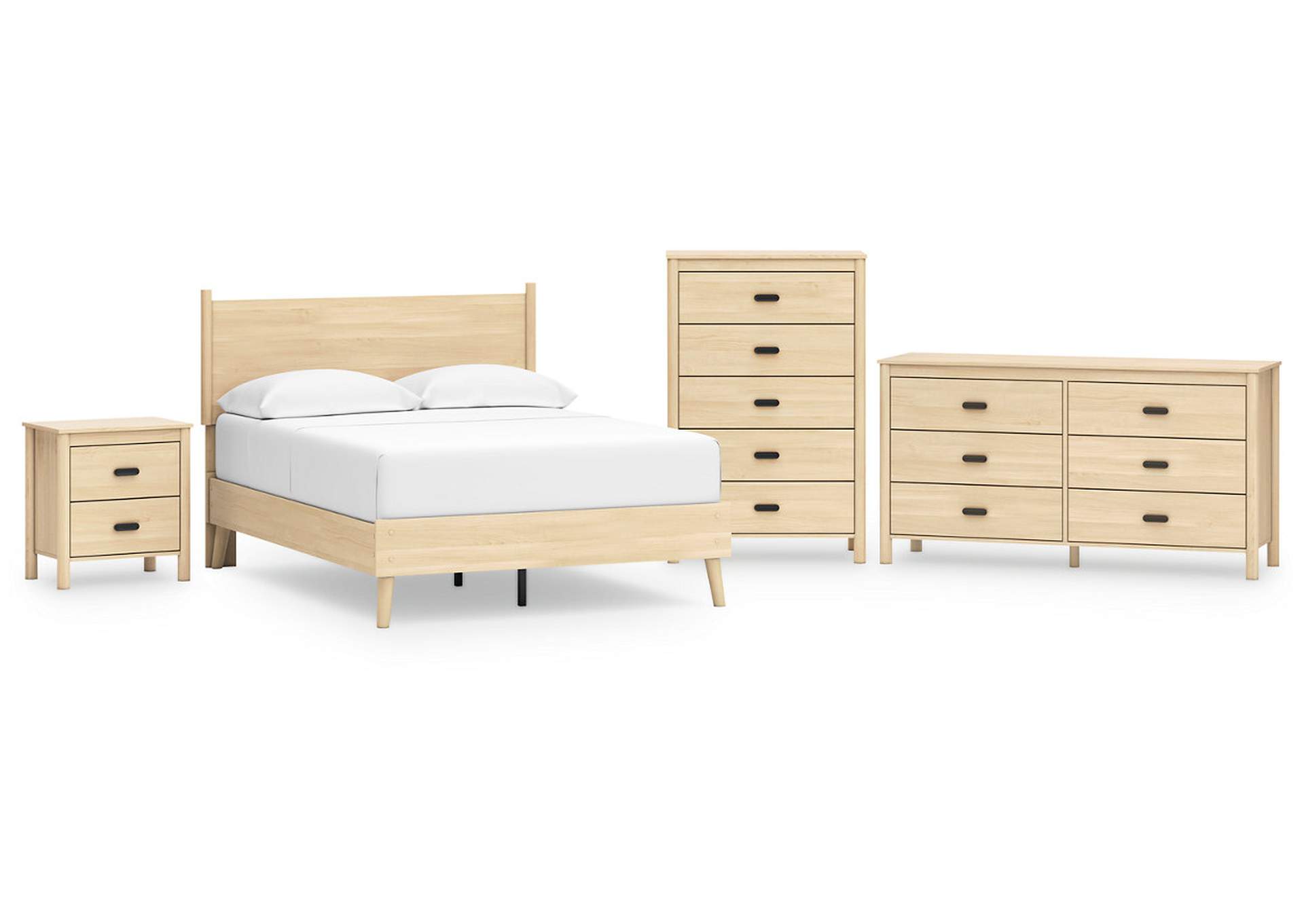 Cabinella Full Platform Panel Bed with Dresser, Chest and Nightstand,Signature Design By Ashley