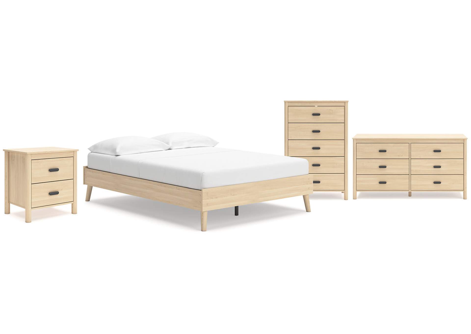 Cabinella Full Platform Bed with Dresser, Chest and Nightstand,Signature Design By Ashley