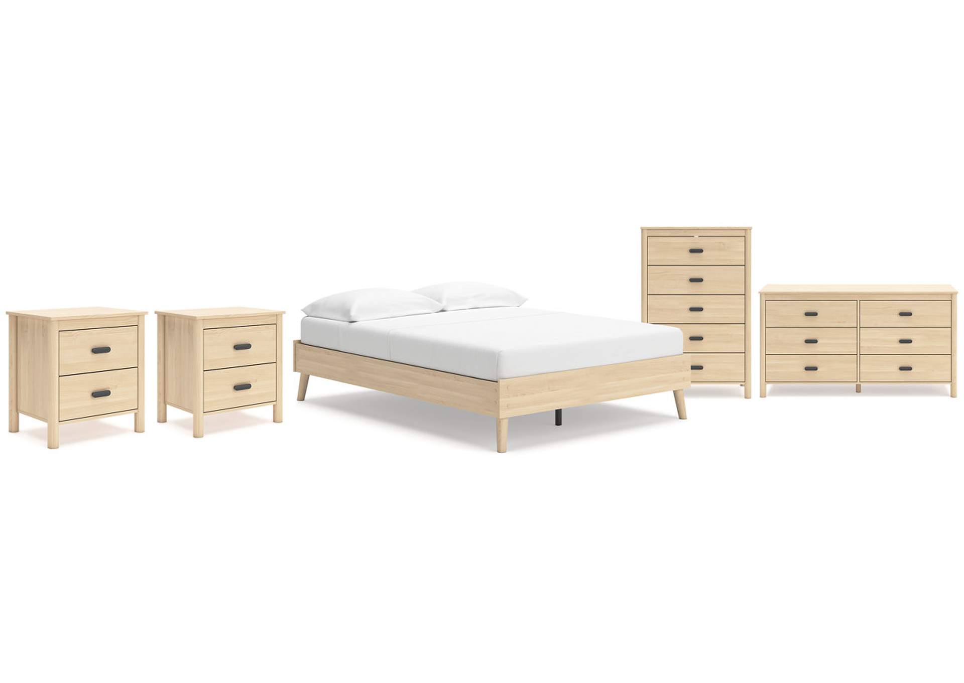 Cabinella Full Platform Bed with Dresser, Chest and 2 Nightstands,Signature Design By Ashley