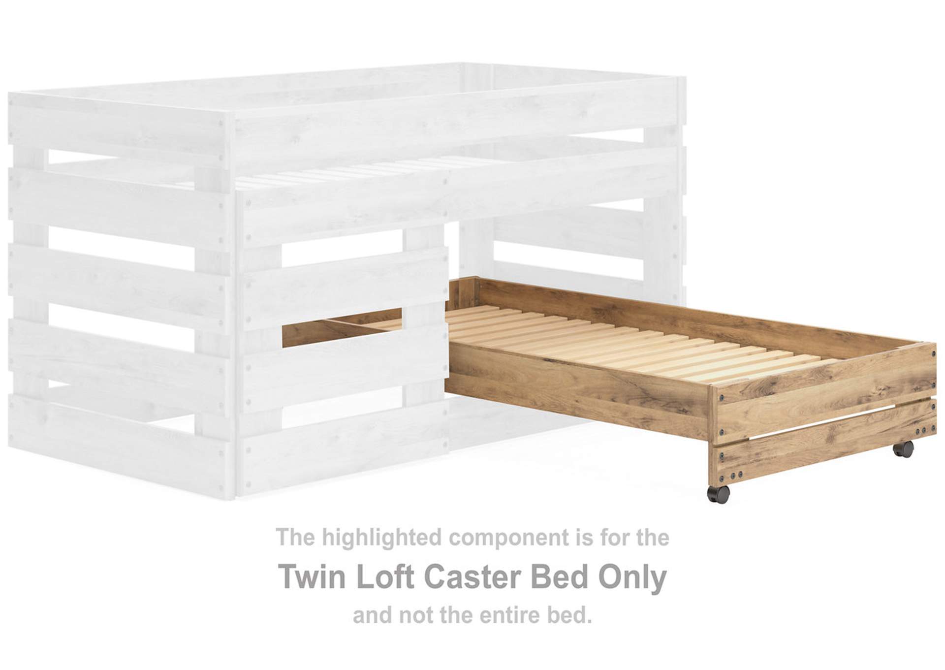 Larstin Twin Loft Caster Bed,Signature Design By Ashley