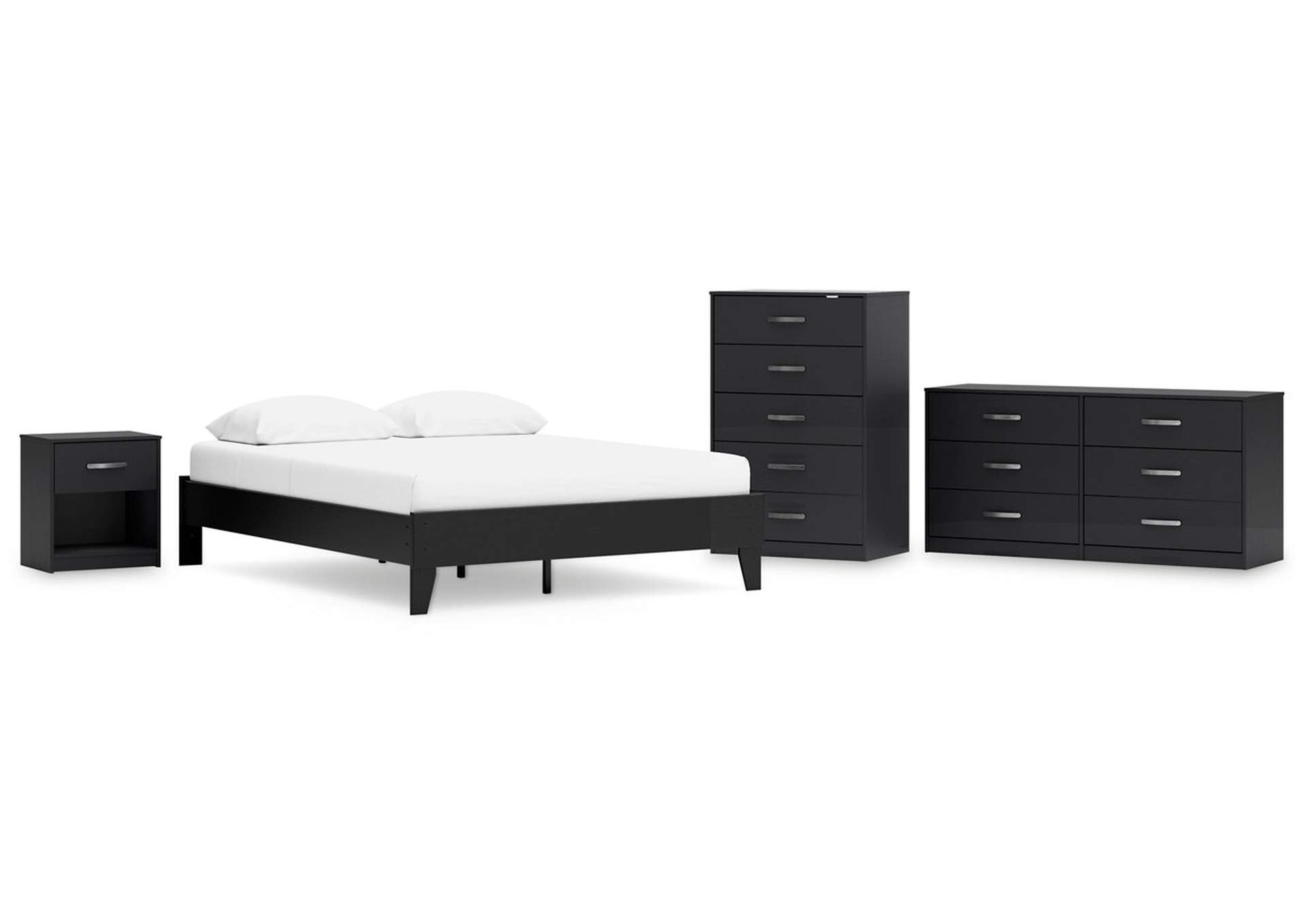 Finch Queen Platform Bed with Dresser, Chest and Nightstand,Signature Design By Ashley