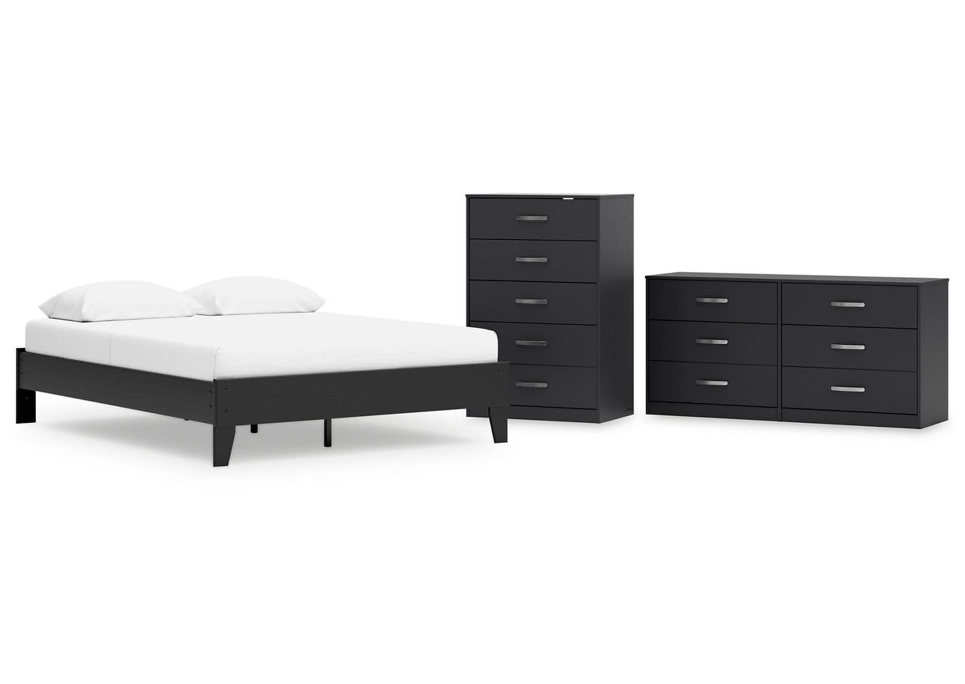 Finch Queen Platform Bed with Dresser and Chest,Signature Design By Ashley