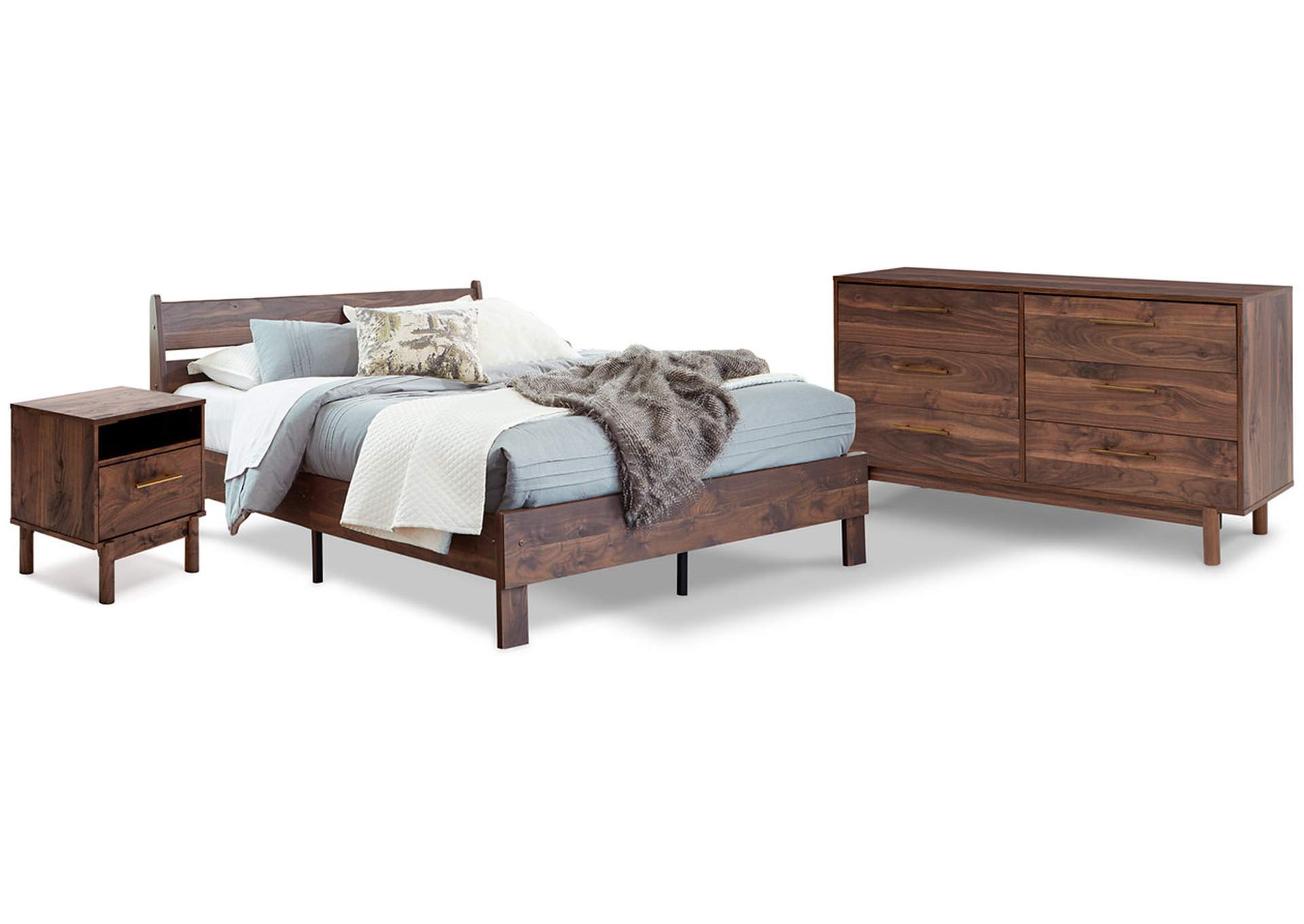 Calverson Queen Panel Platform Bed with Dresser and Nightstand,Signature Design By Ashley