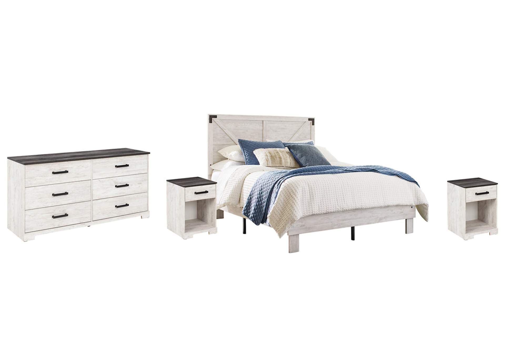 Shawburn Full Platform Bed with Dresser and 2 Nightstands,Signature Design By Ashley