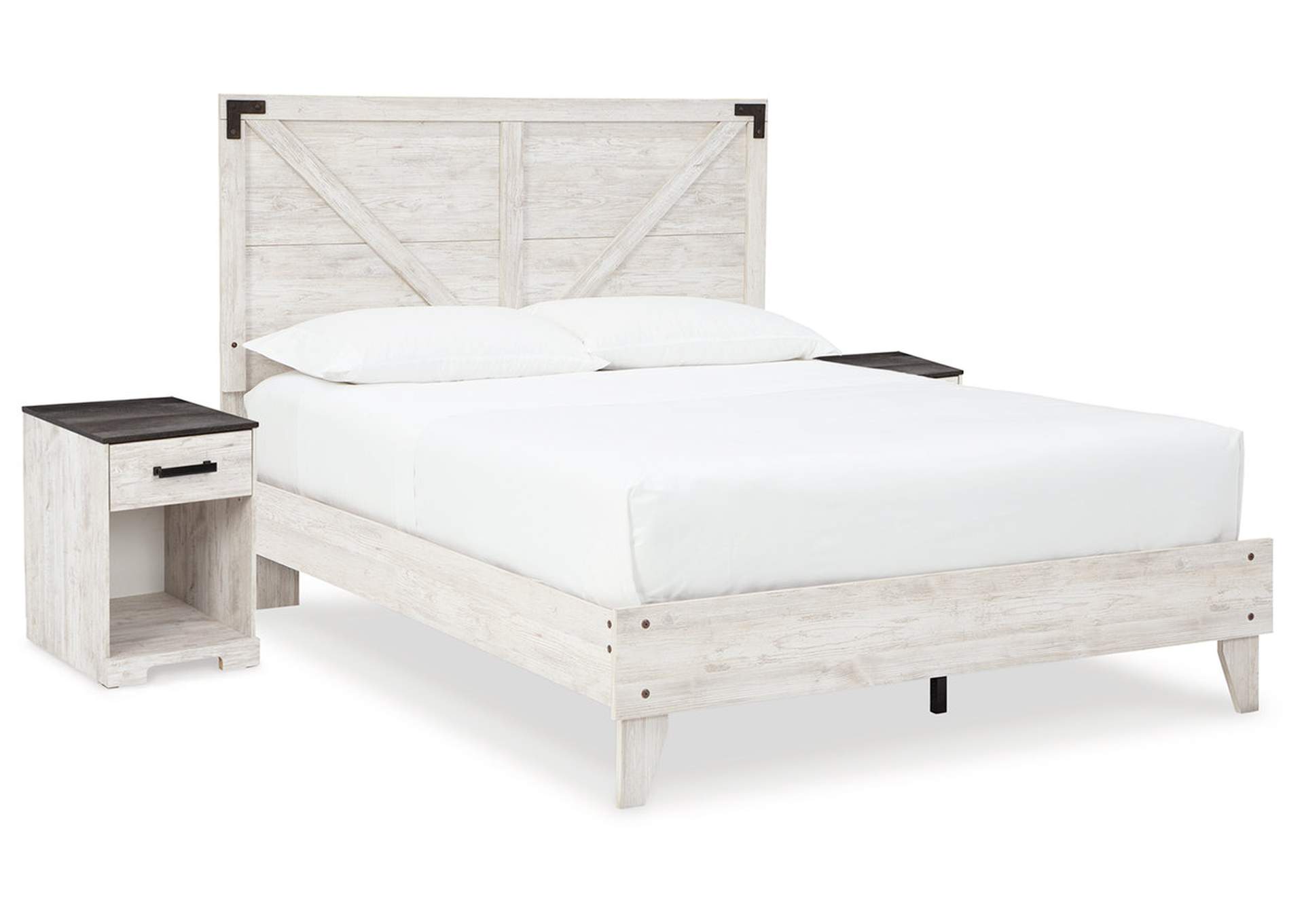 Shawburn Queen Panel Platform Bed with 2 Nightstands,Signature Design By Ashley