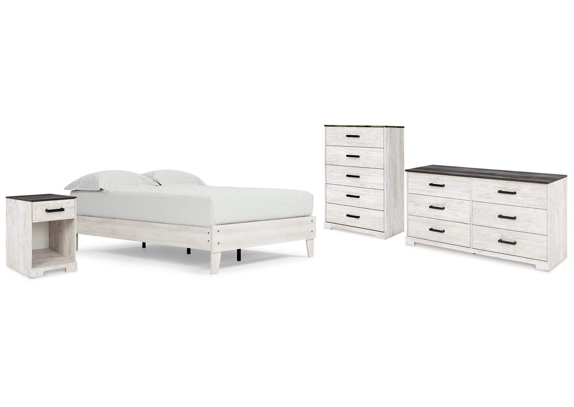 Shawburn Full Platform Bed with Dresser, Chest and Nightstand,Signature Design By Ashley