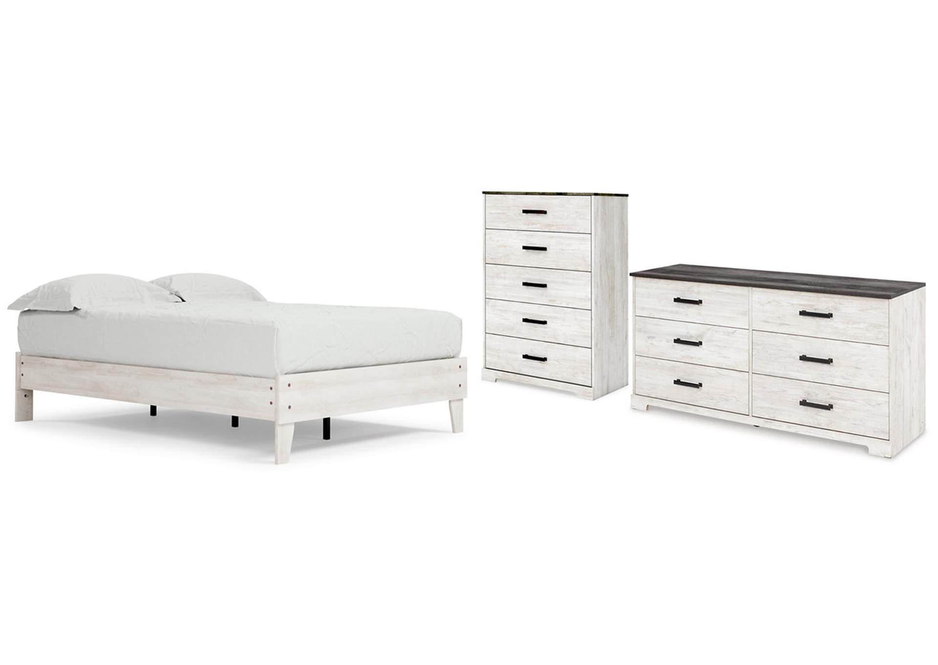 Shawburn Full Platform Bed with Dresser and Chest,Signature Design By Ashley