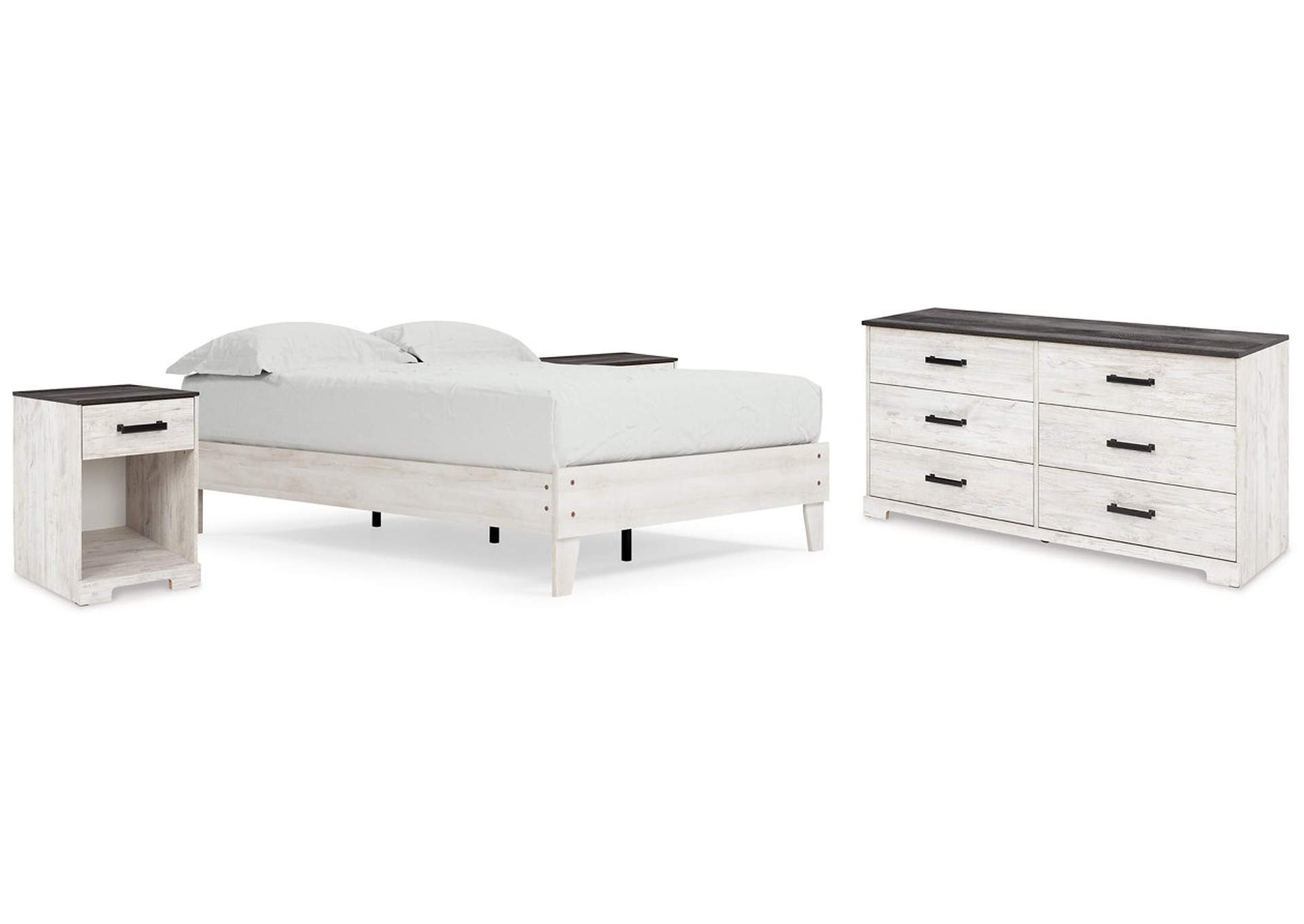 Shawburn Full Platform Bed with Dresser and 2 Nightstands,Signature Design By Ashley