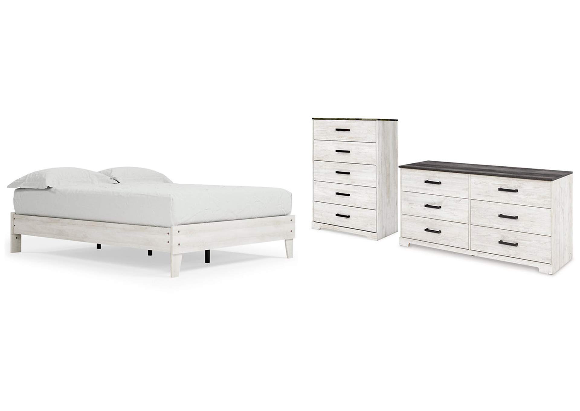 Shawburn Queen Platform Bed with Dresser and Chest,Signature Design By Ashley