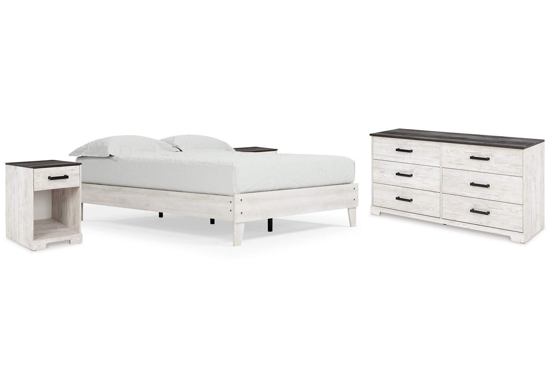 Shawburn Queen Platform Bed with Dresser and 2 Nightstands,Signature Design By Ashley