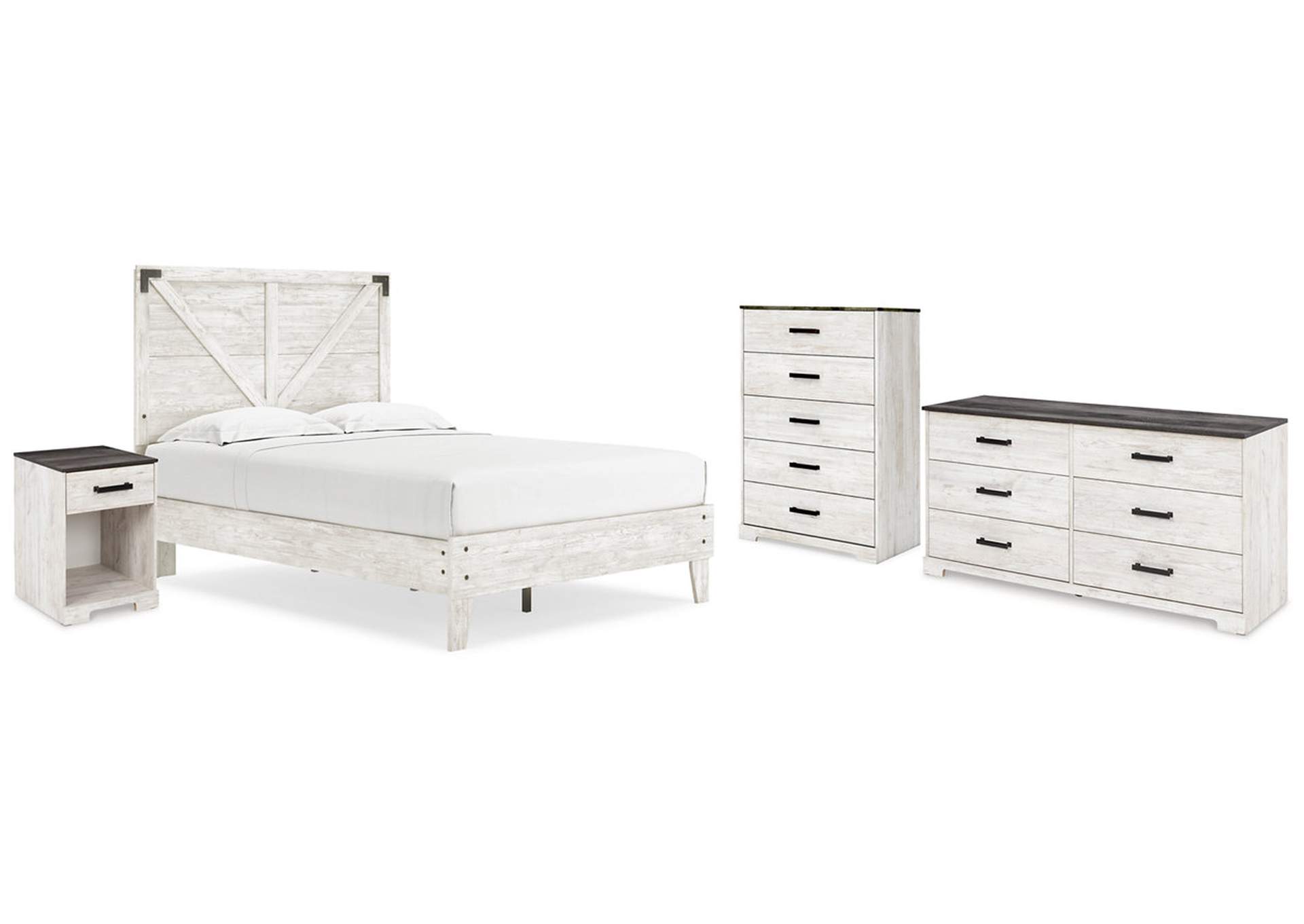 Shawburn Full Platform Bed with Dresser, Chest and Nightstand,Signature Design By Ashley