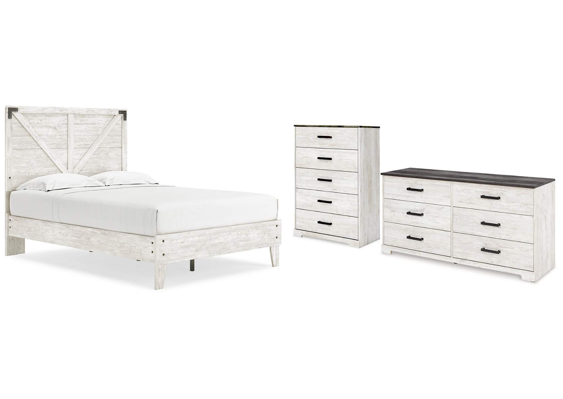 Shawburn Full Platform Bed with Dresser and Chest,Signature Design By Ashley