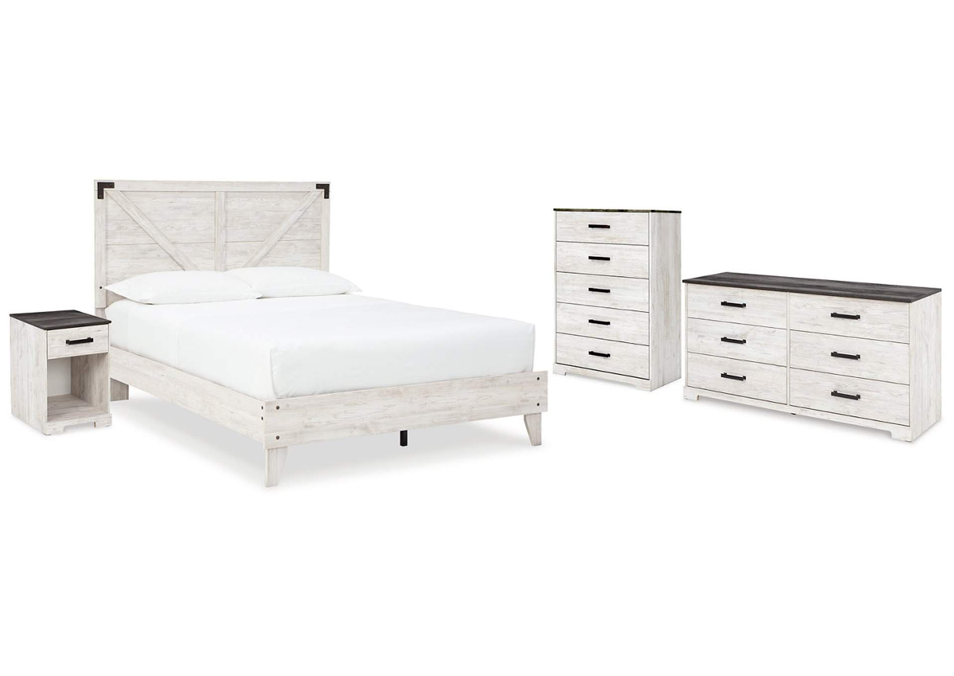 Shawburn Queen Platform Bed with Dresser, Chest and Nightstand,Signature Design By Ashley