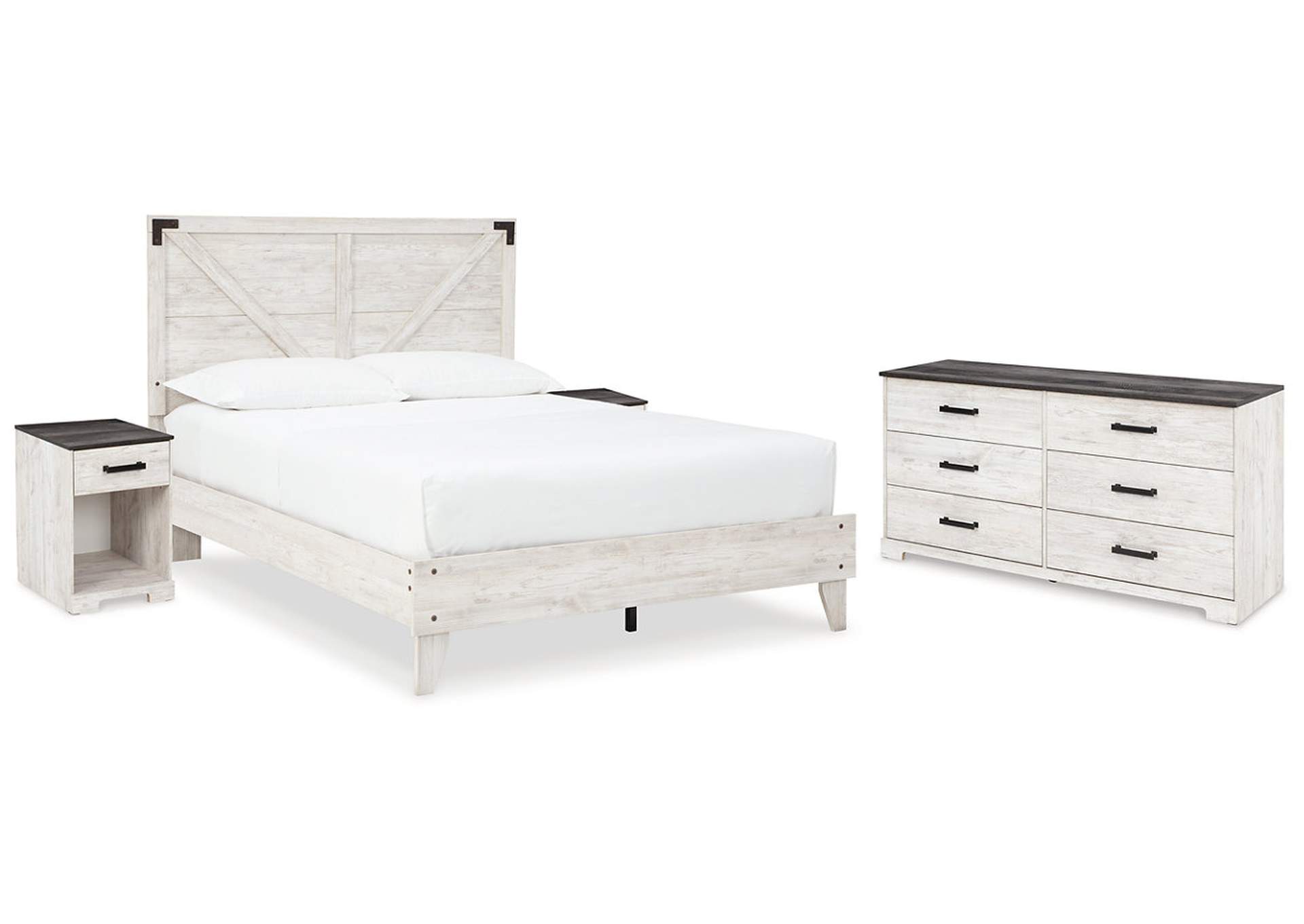 Shawburn Queen Platform Bed with Dresser and 2 Nightstands,Signature Design By Ashley