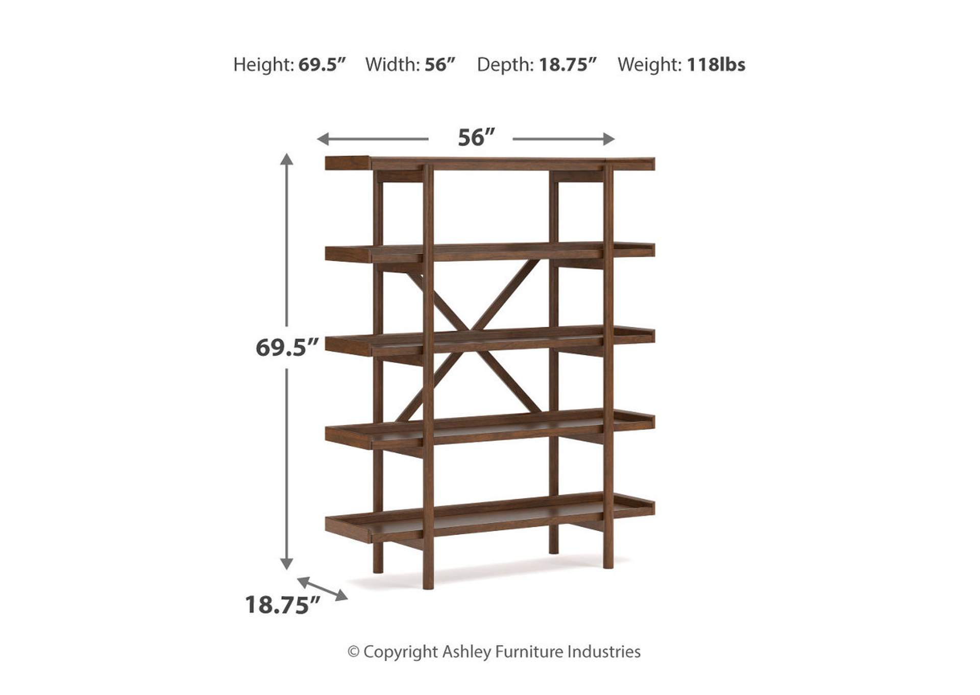 Lyncott 70" Bookcase,Signature Design By Ashley