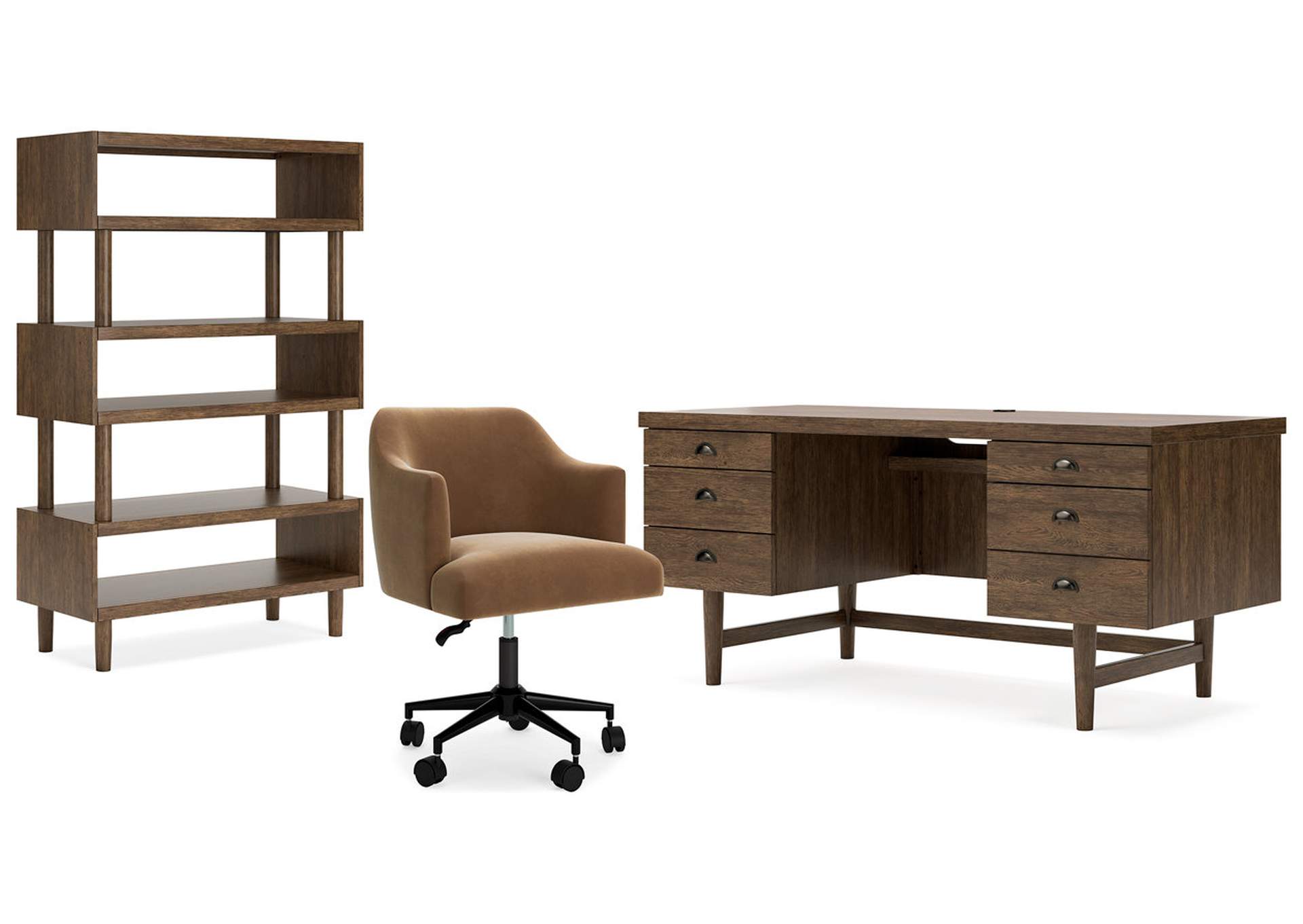 Austanny Home Office Desk with Chair and Storage,Signature Design By Ashley