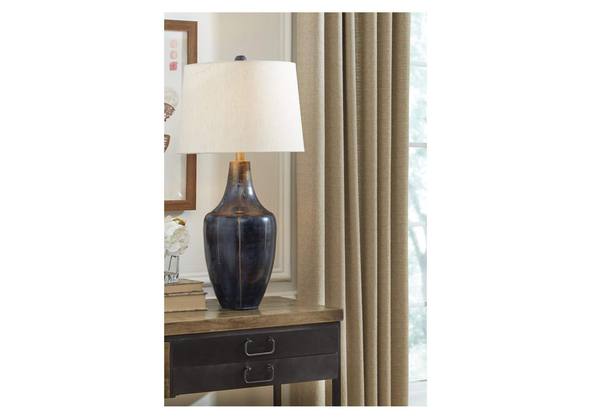 Evania Purple Table Lamp,Direct To Consumer Express