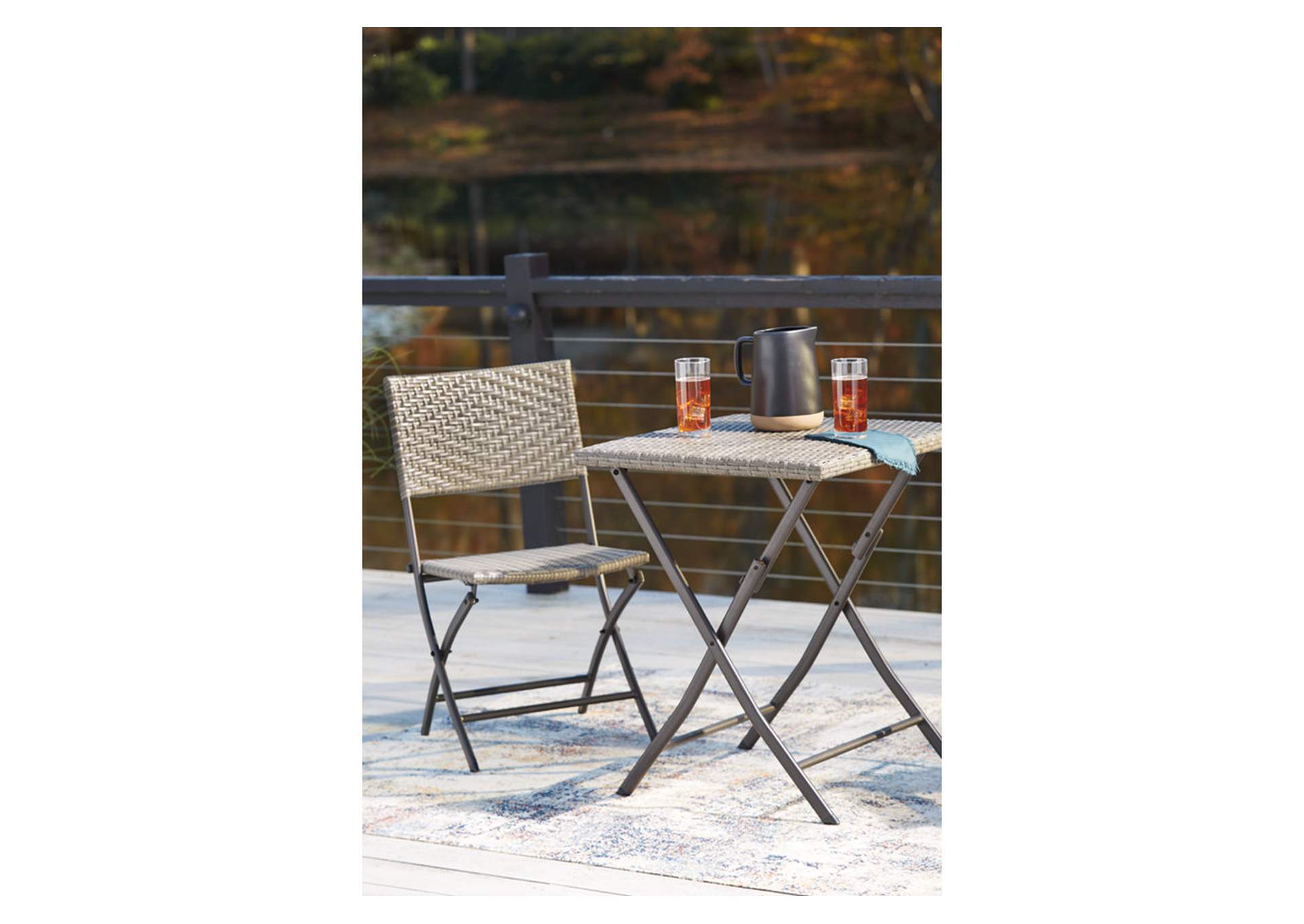 River Abbey Outdoor Table and Chairs (Set of 3),Outdoor By Ashley