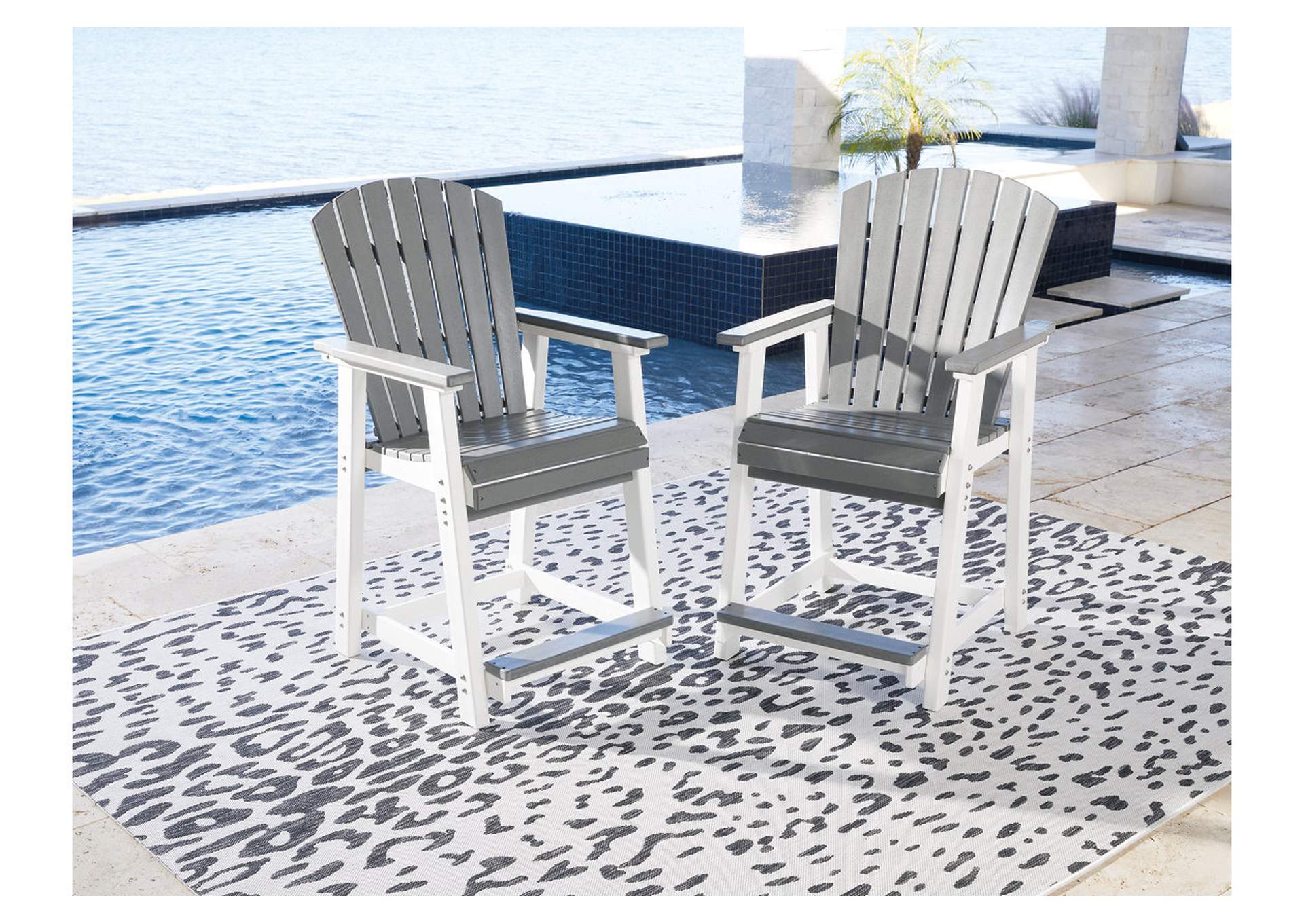 Transville Outdoor Counter Height Bar Stool (Set of 2),Outdoor By Ashley