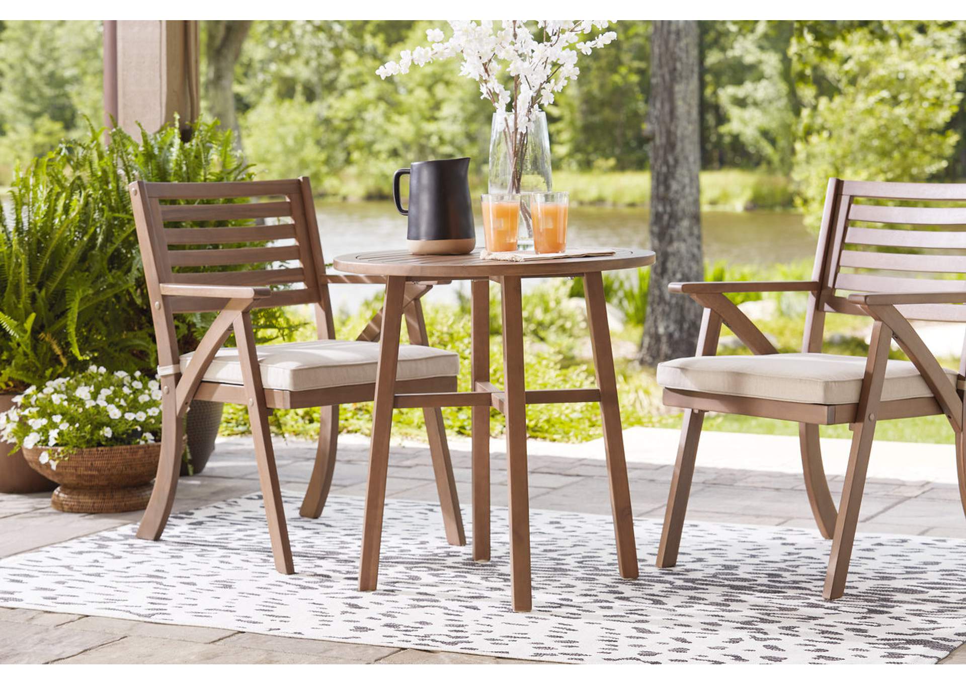 Vallerie Outdoor Chairs with Table Set (Set of 3),Outdoor By Ashley