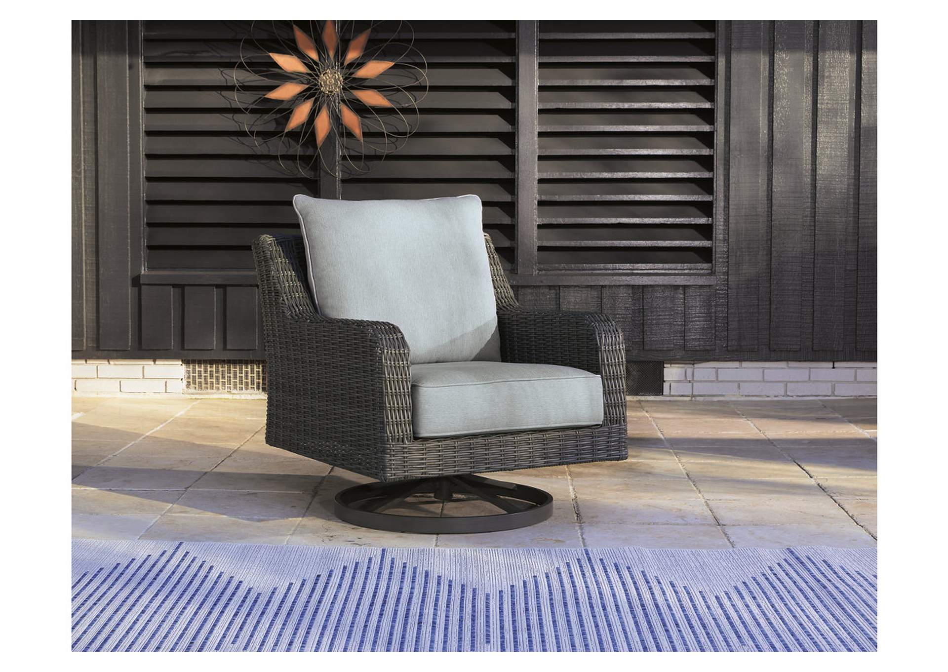 Elite Park Outdoor Swivel Lounge with Cushion,Outdoor By Ashley