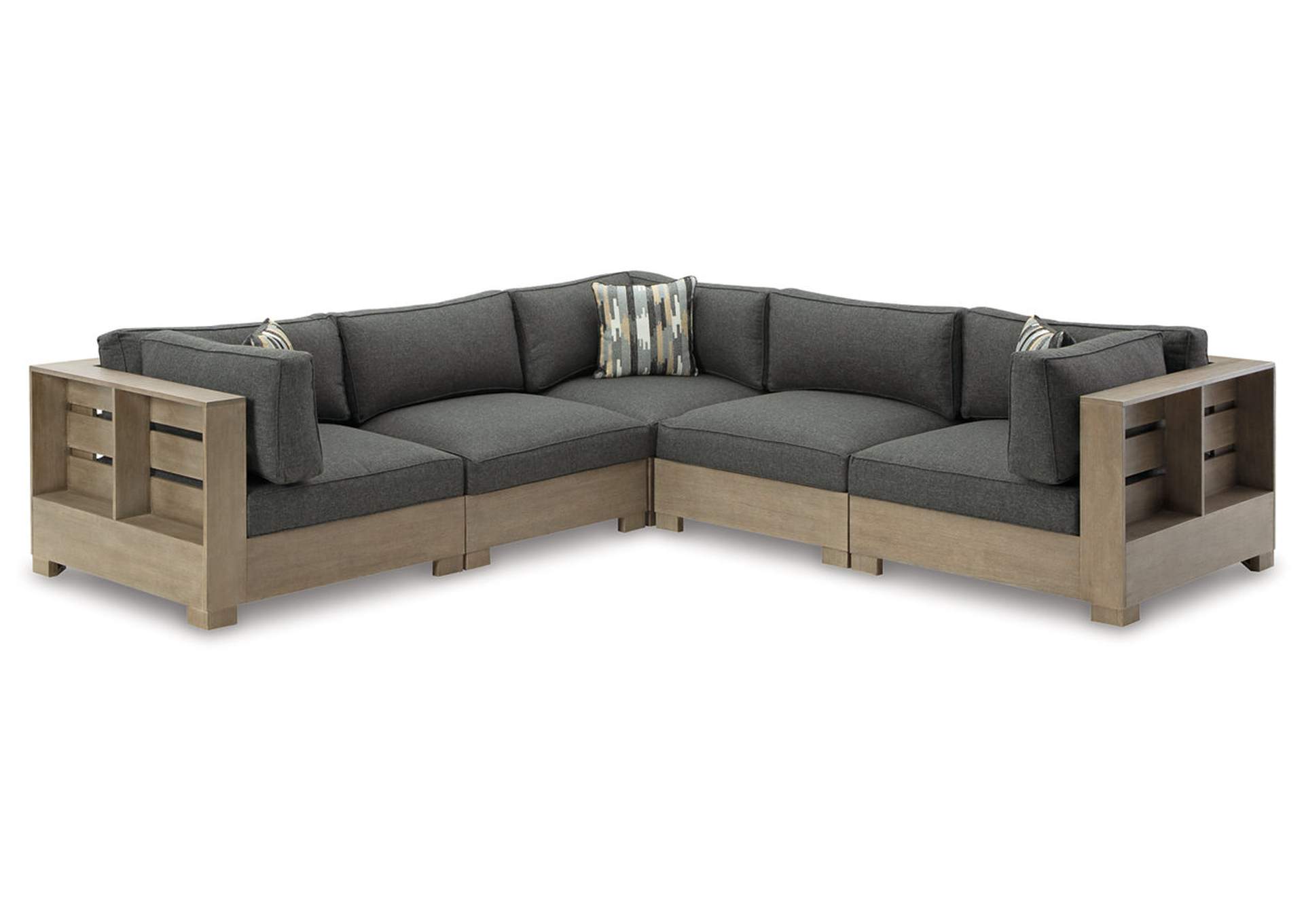 Citrine Park 5-Piece Outdoor Sectional with Ottoman,Outdoor By Ashley