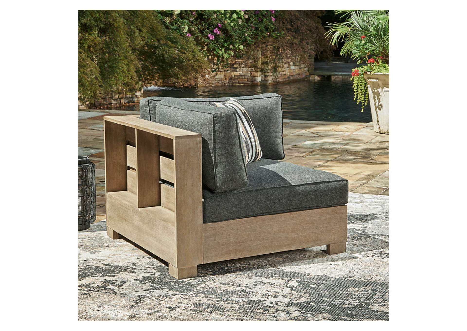 Citrine Park 4-Piece Outdoor Sectional with Ottoman,Outdoor By Ashley