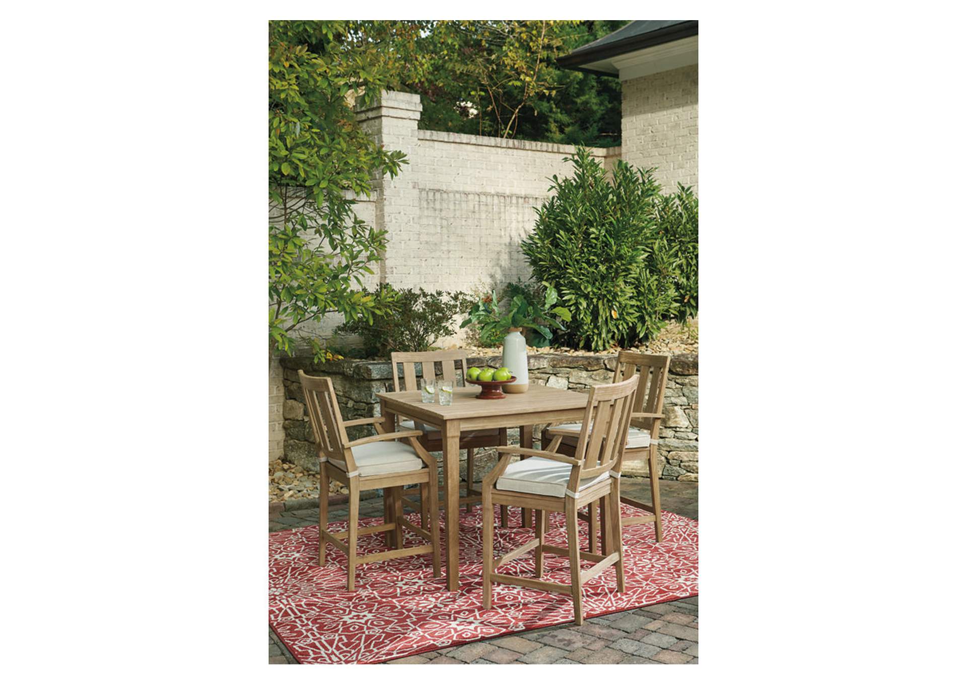 Clare View Bar Stool with Cushion (Set of 2),Outdoor By Ashley