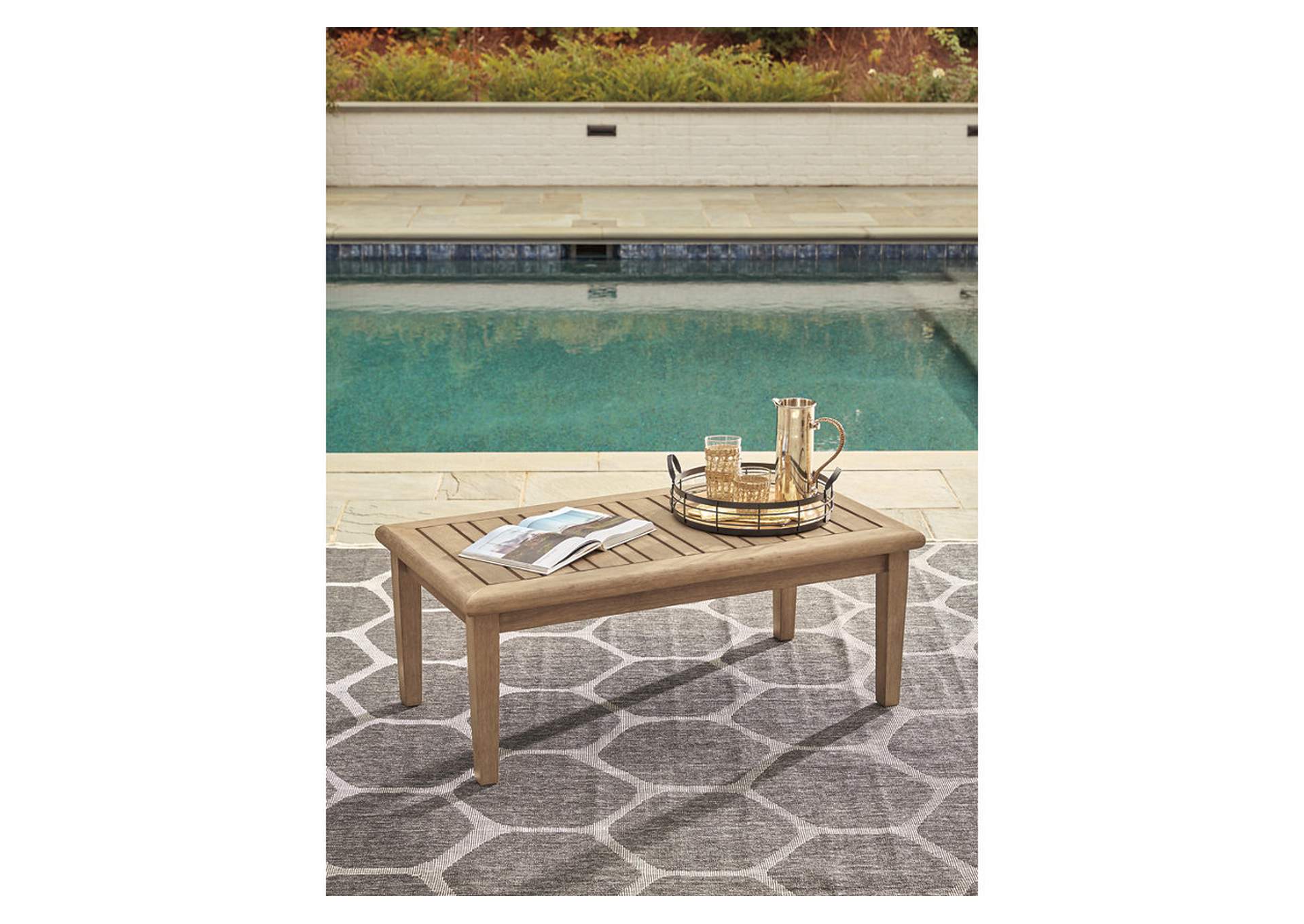 Clare View Outdoor Sofa with Coffee Table,Outdoor By Ashley