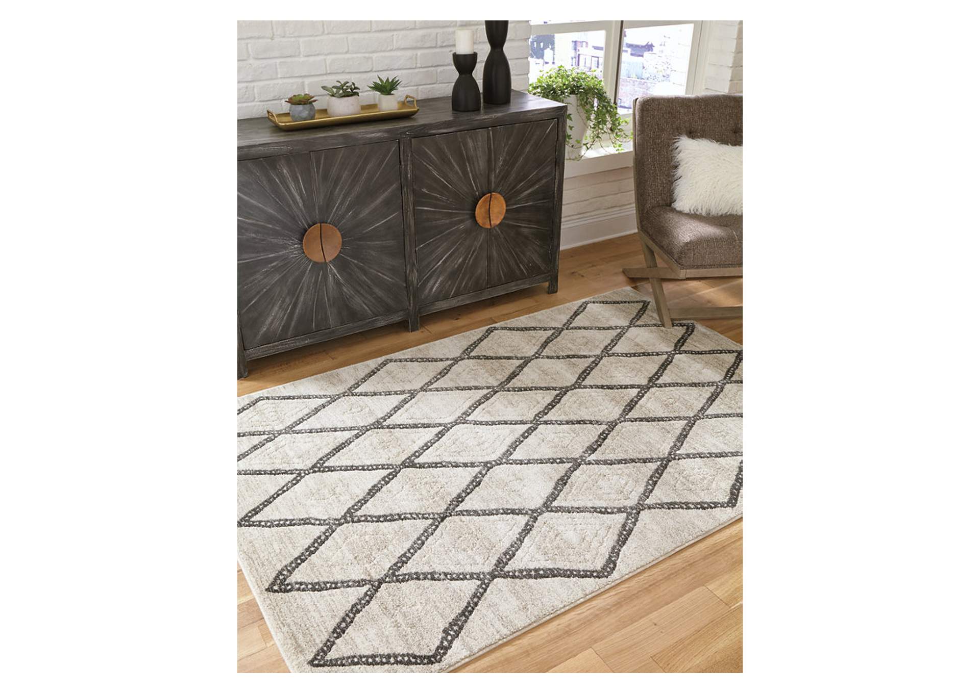Jarmo Gray/Taupe Large Rug,Direct To Consumer Express