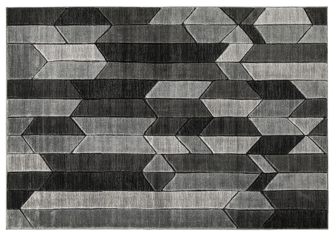 Chayse Black/Grey Large Rug,Direct To Consumer Express