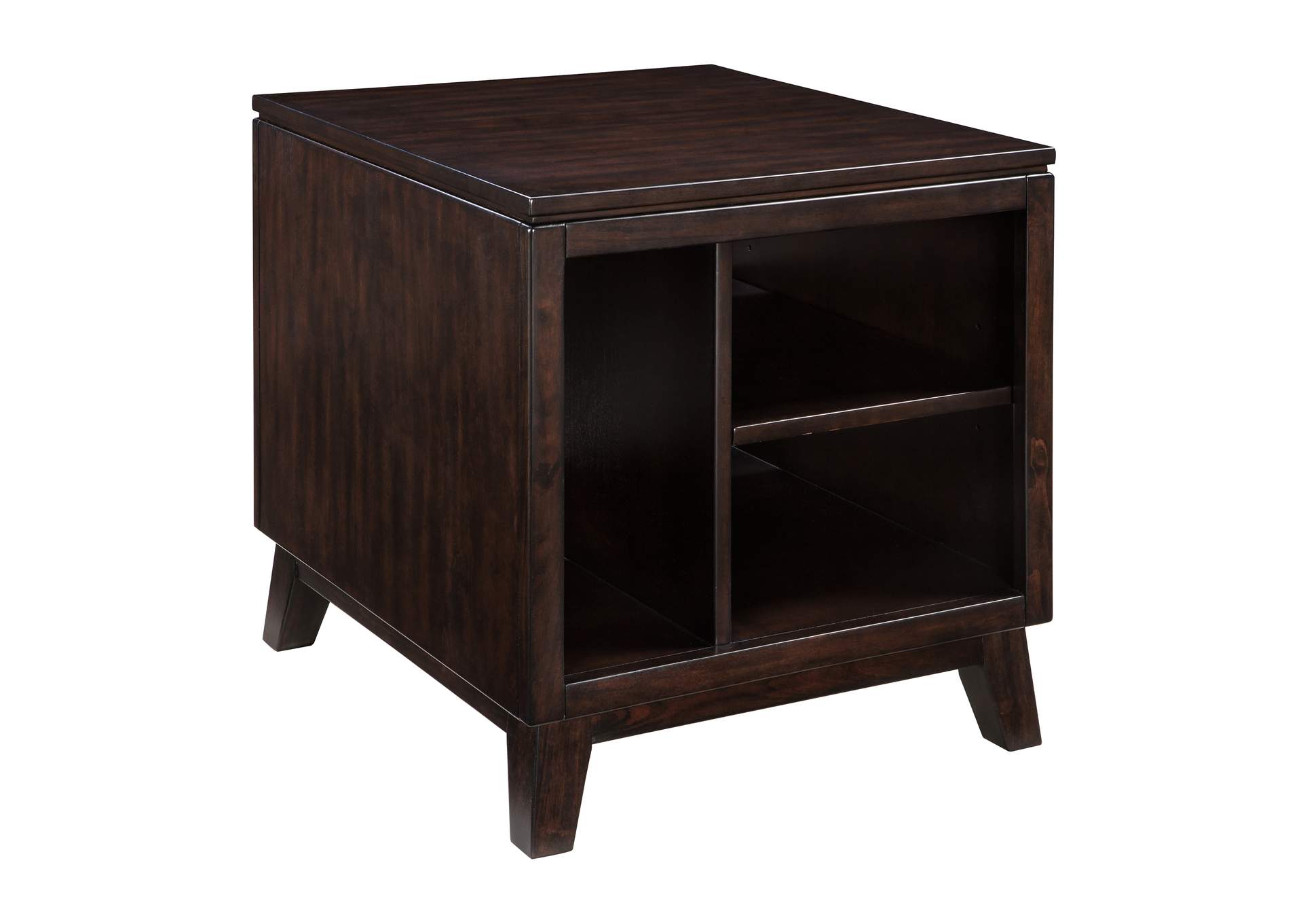 Chanceen Dark Brown Rectangular End Table,ABF Signature Design by Ashley