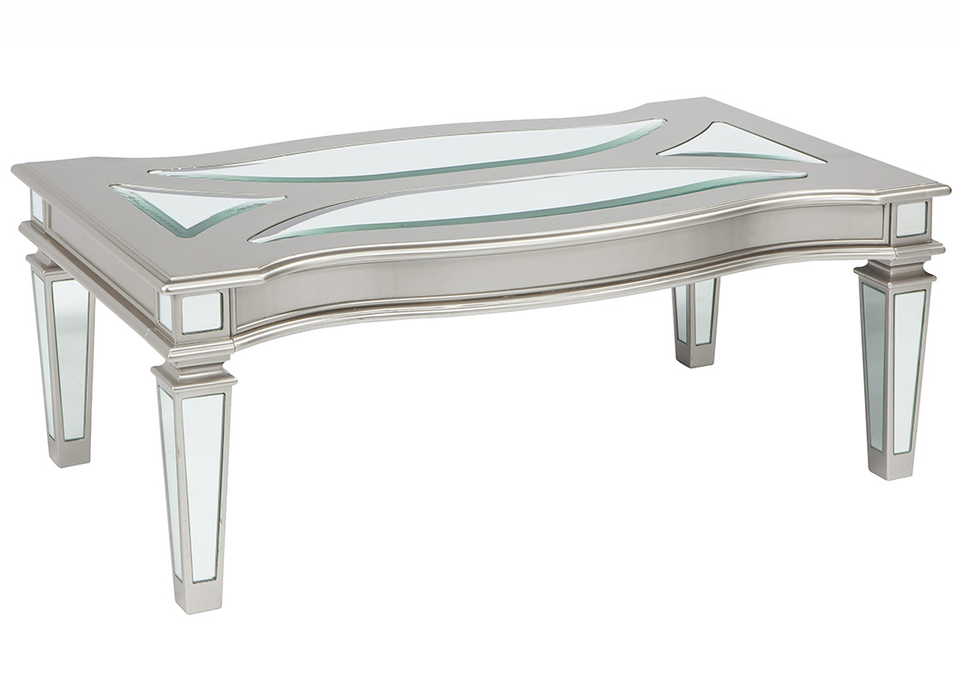 Tessani Silver Rectangular Cocktail Table,ABF Signature Design by Ashley