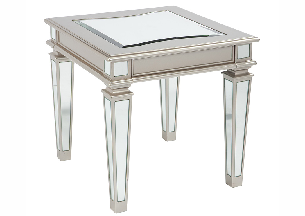 Tessani Silver Rectangular End Table,ABF Signature Design by Ashley