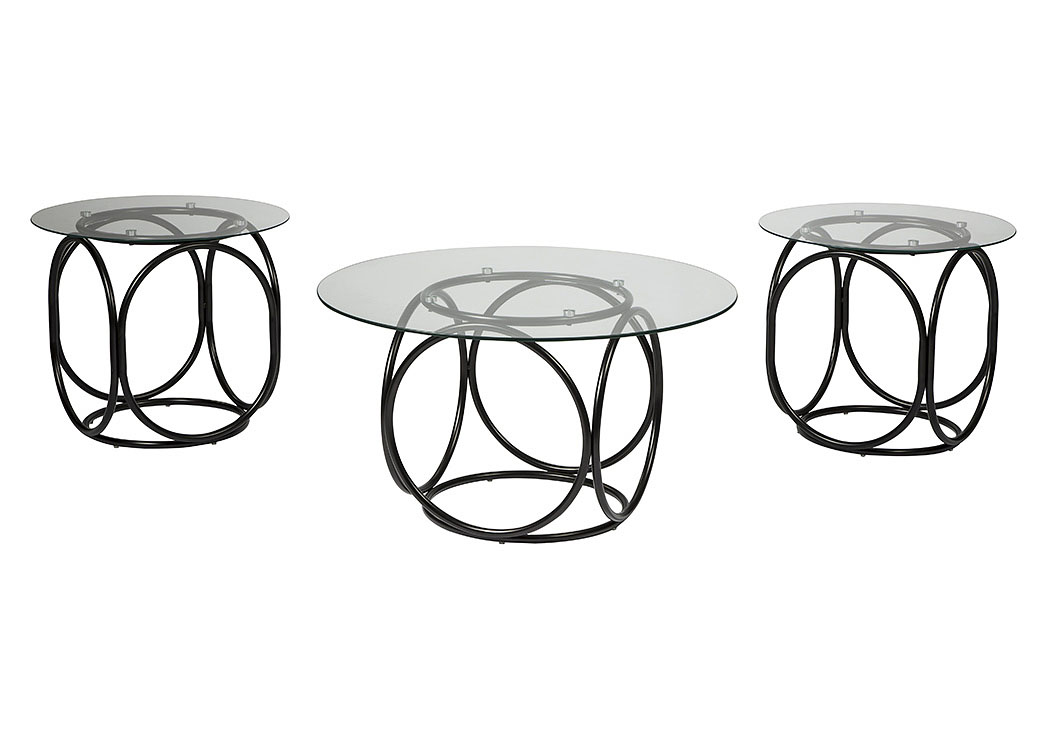 Quassey Black Occasional Table Set,ABF Signature Design by Ashley