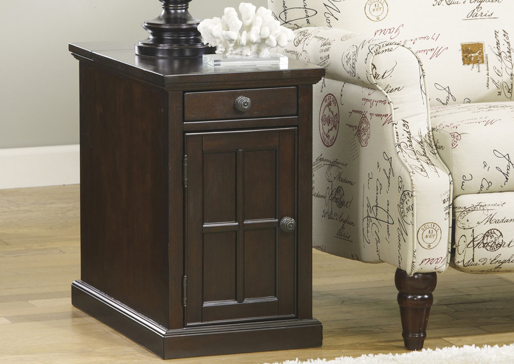 Dark Brown Power Chairside End Table,ABF Signature Design by Ashley