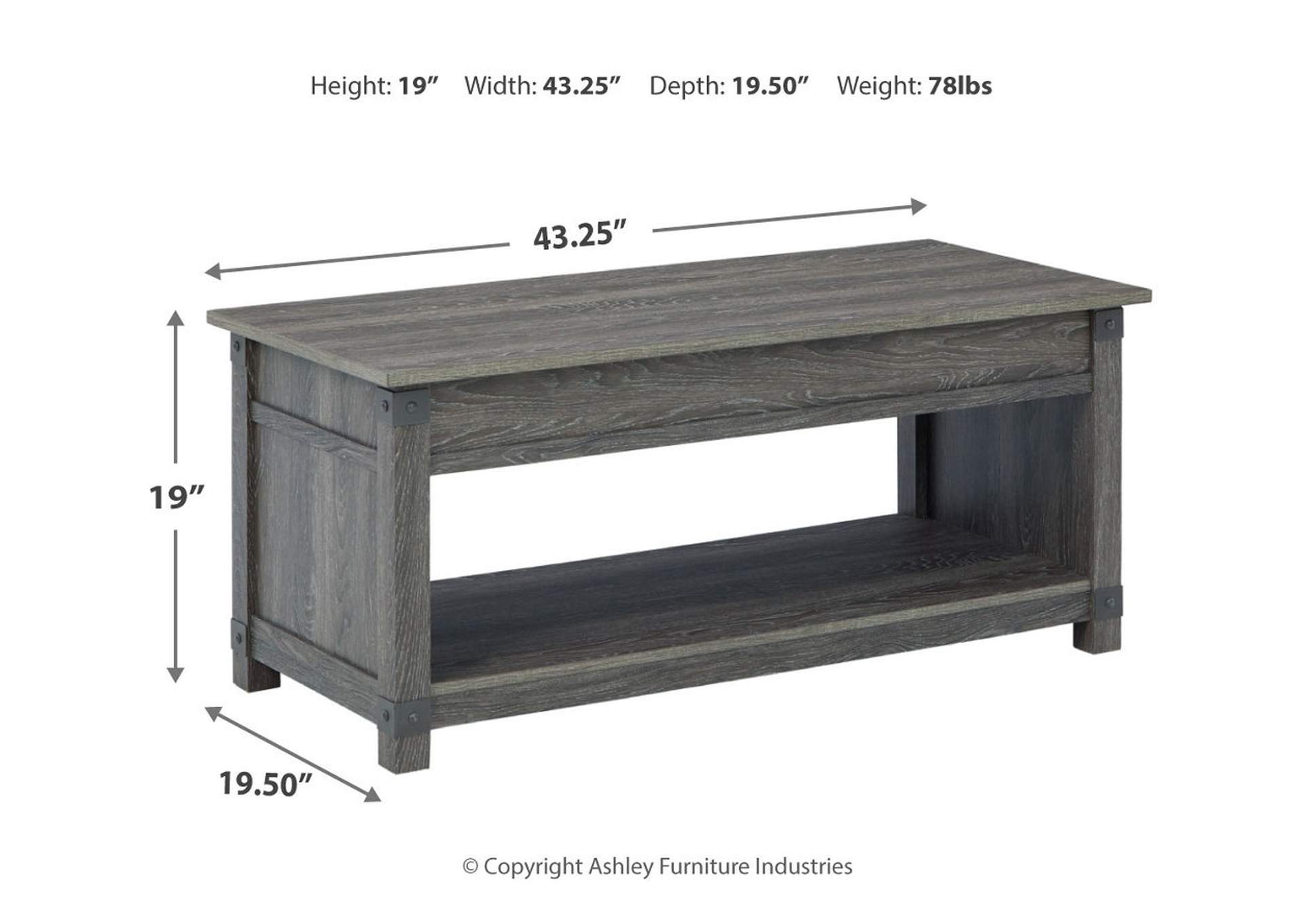 Freedan Lift-Top Coffee Table,Signature Design By Ashley