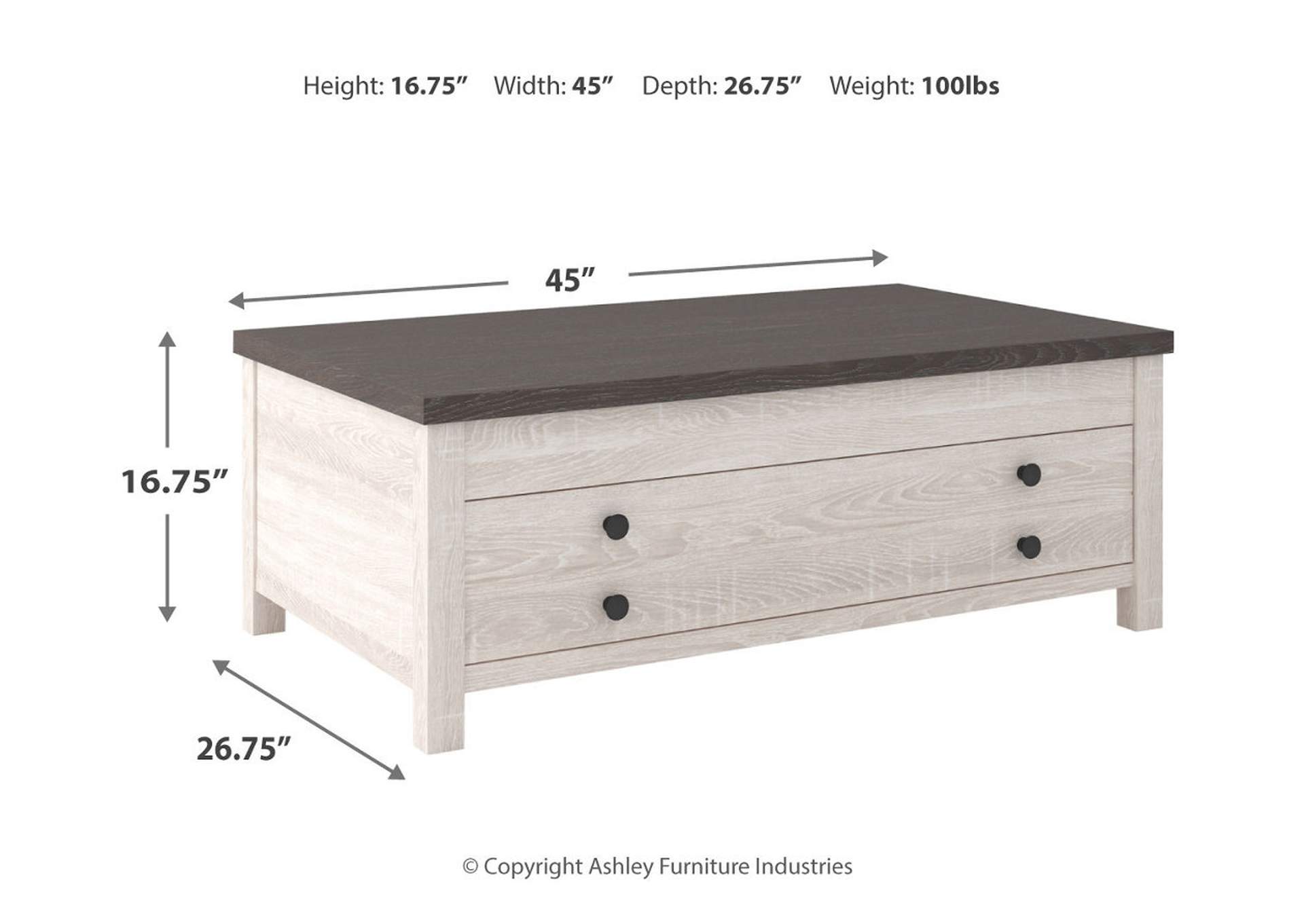 Dorrinson Coffee Table with Lift Top,Signature Design By Ashley