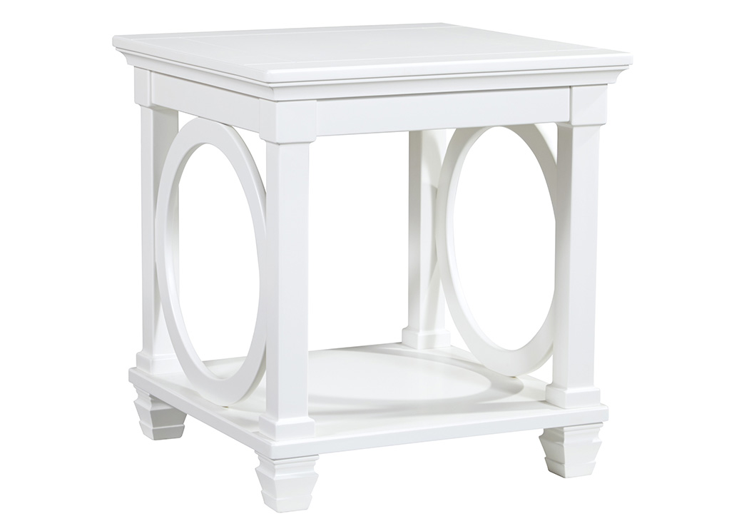 Mintville White Square End Table,ABF Signature Design by Ashley