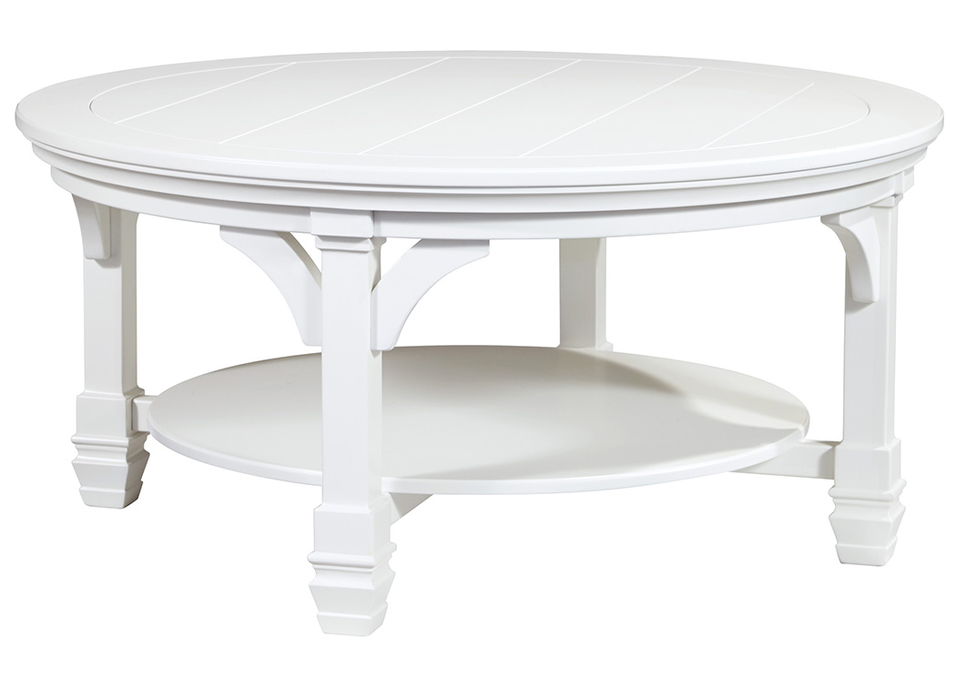 Mintville White Round Cocktail Table,ABF Signature Design by Ashley