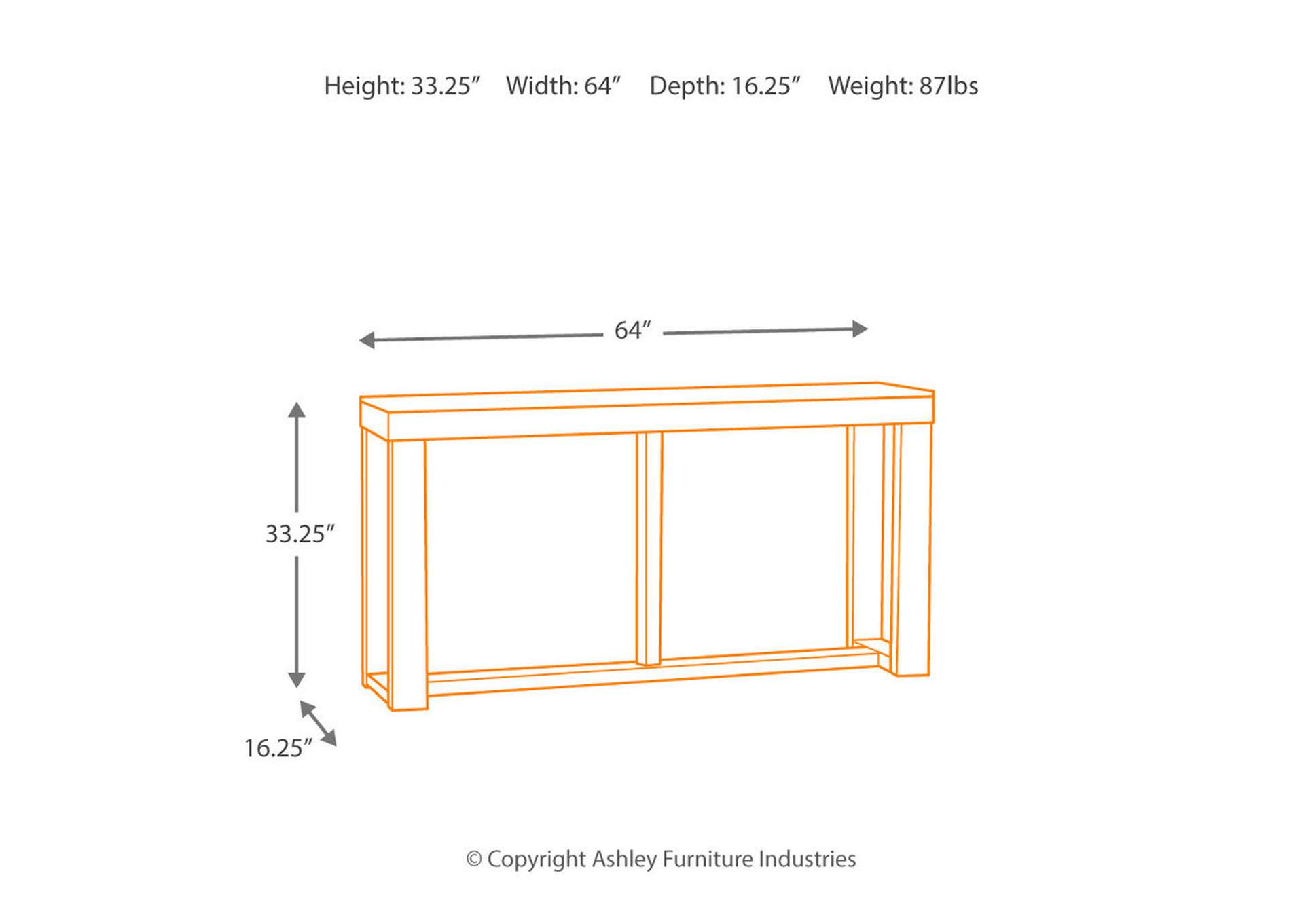 Watson Sofa/Console Table,Signature Design By Ashley