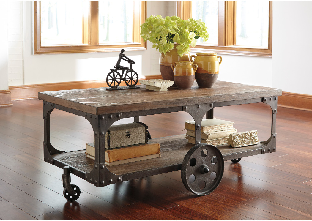 Rustic Storage Cocktail Table,ABF Signature Design by Ashley
